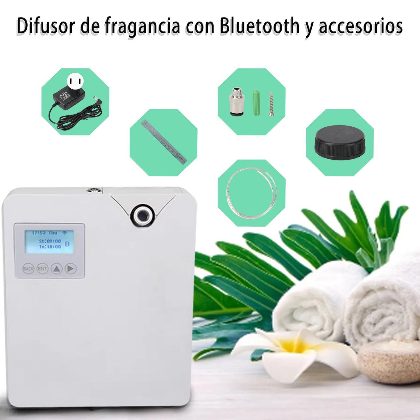 Máquina de Aire Diydeg Blanco con Difusor de Aceite Esencial Profesional para el Hogar, Hotel y SPA