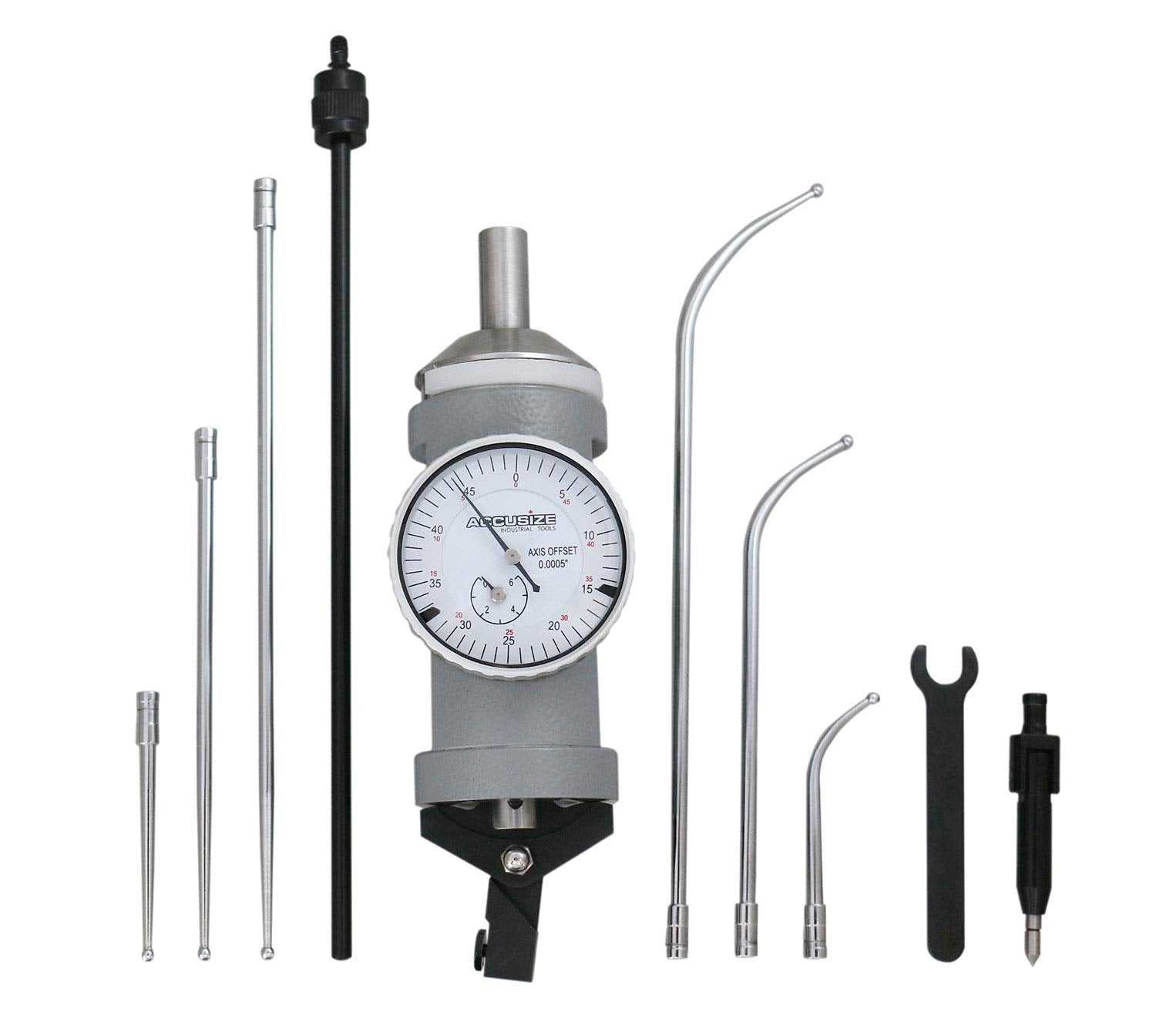 Indicador Coaxial Accusize Industrial Tools en Graduaciones 0-0.15 Pulgadas por 0.0005 Pulgadas para Centrado Coaxial