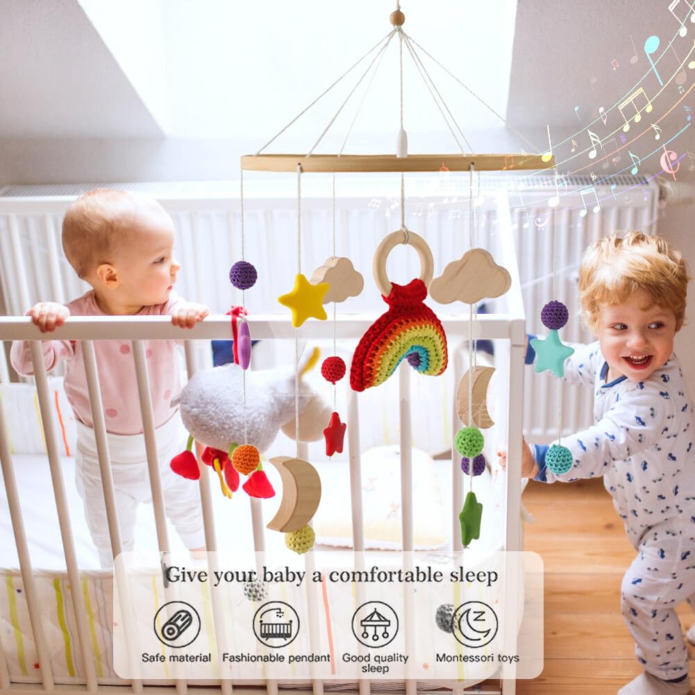 Decoración de guardería para cuna, móvil de bebé para cuna, diseño de cohete de ganchillo, decoración de guardería, móvil para moisés, colgante para guardería y decoración de techo