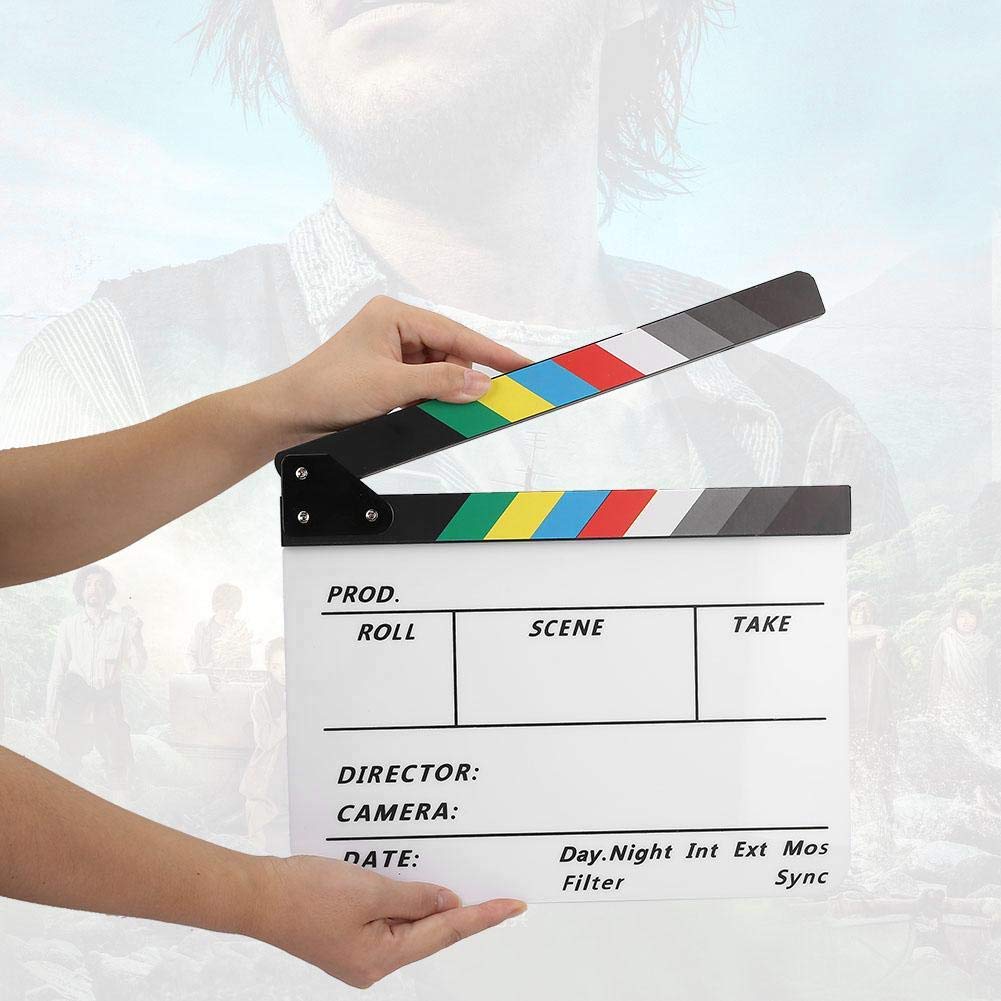 Claqueta de Cine de Acrílico para TV con Bolígrafo PAV1