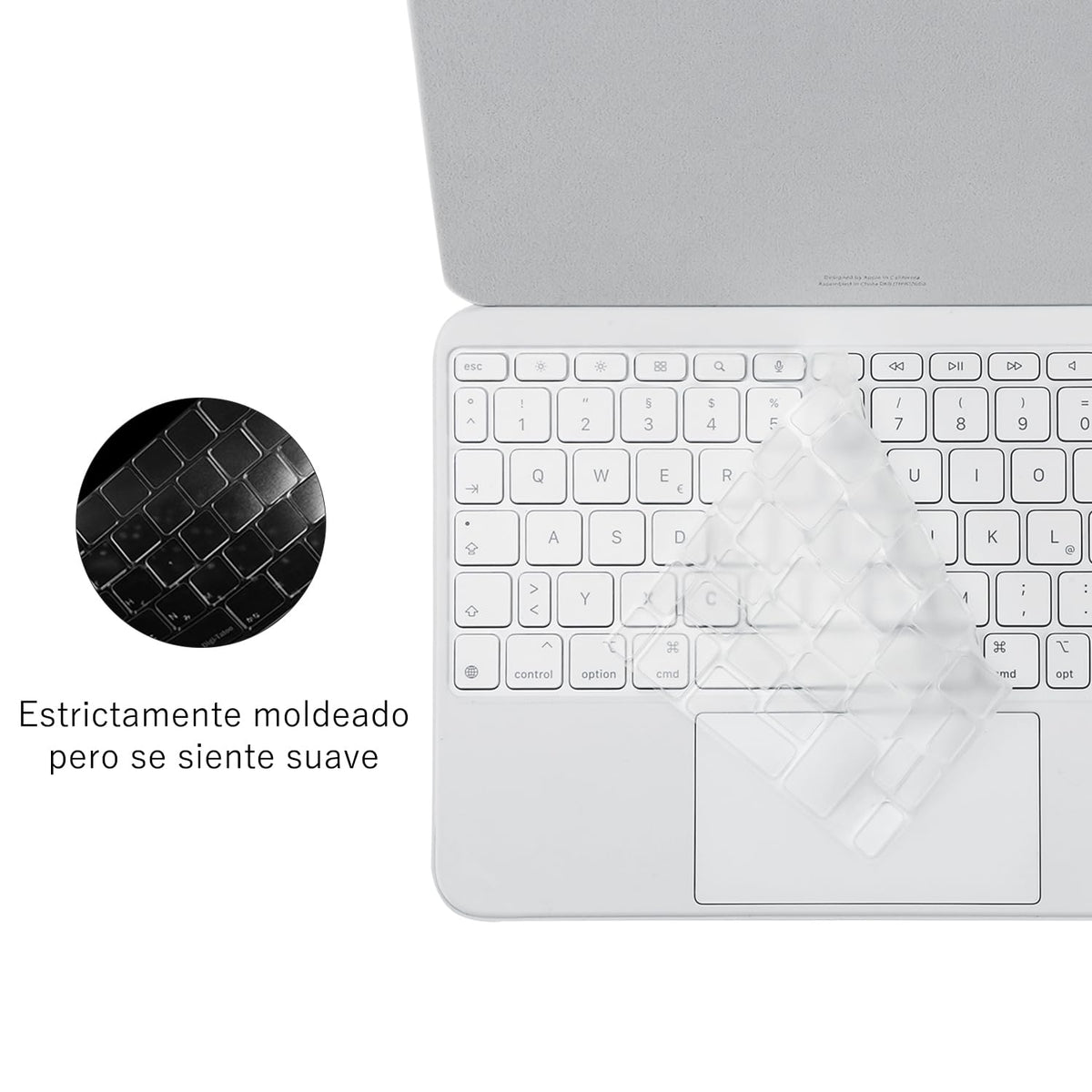 Cubre Teclado Español iPad de Apple en Negro con Teclas de Función para iPad Pro y Air