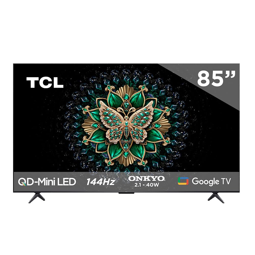 Smart TV TCL 85" 85QM6K QLED MiniLED 4K con Google TV y Control de Voz para Hombre