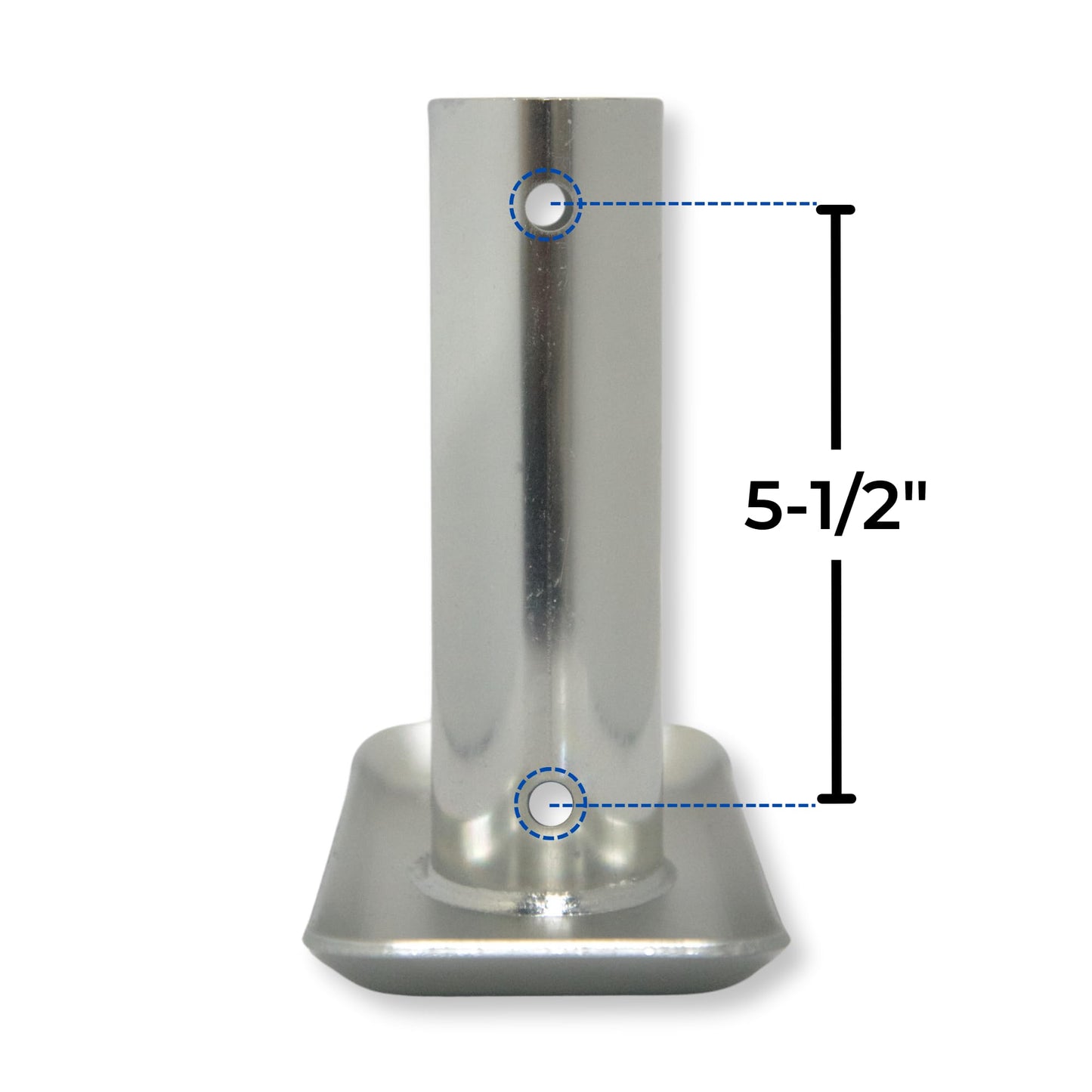 Jeremywell - Placa de pie desmontable para remolque de 5000 libras de capacidad con base de pin para barco con marco en A, caravana, caravana, 7-1/2 pulgadas de longitud de tubo