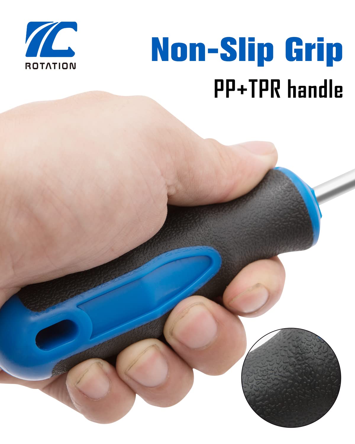 Juego de Destornilladores con Punta Magnética y Agarre de Cojín Profesional de 6 Piezas