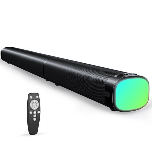 Barra de Sonido con Bluetooth y Luces RGB Desmontable para Smart TV