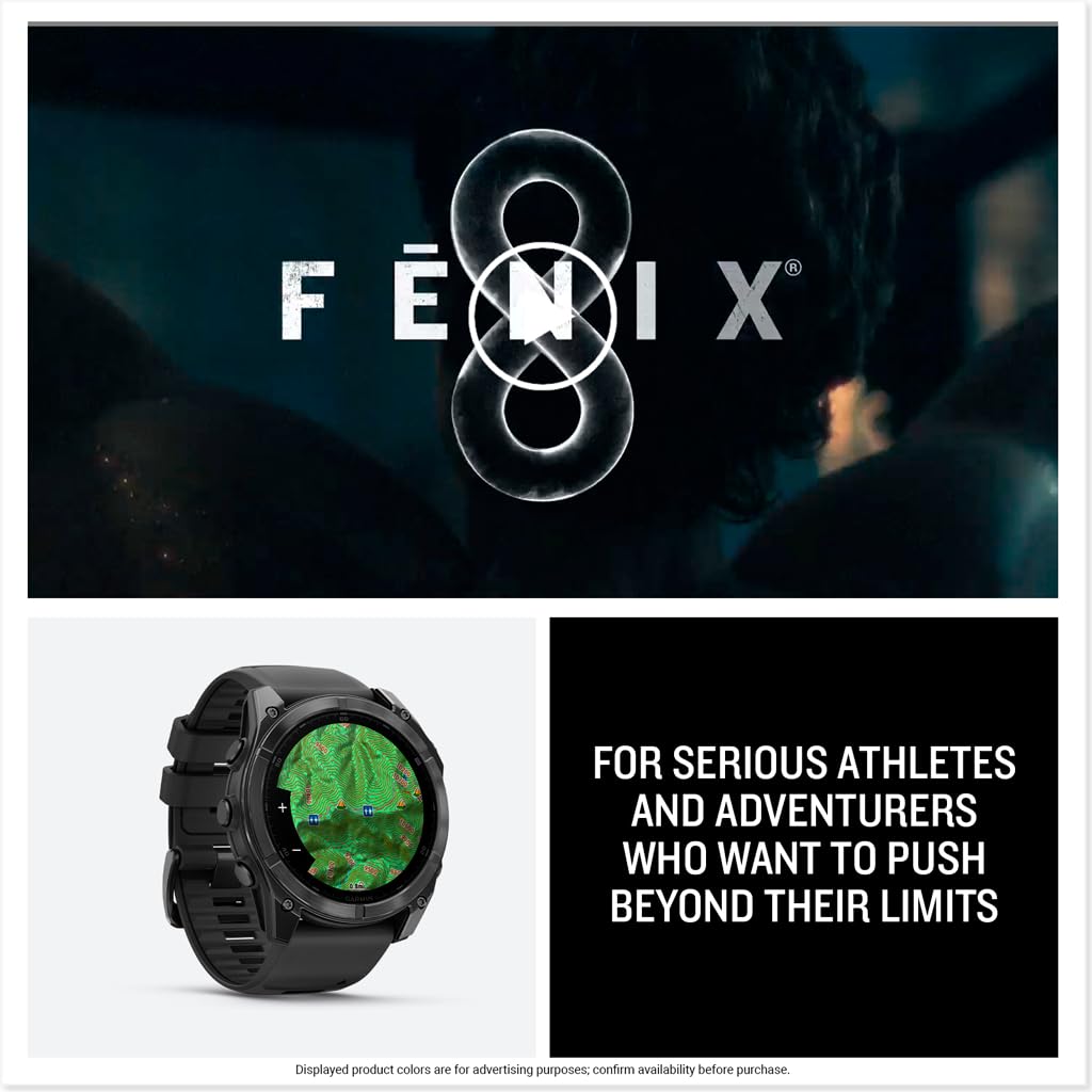 Reloj Garmin Fenix 8 Amoled 51 mm Gris Pizarra Negro