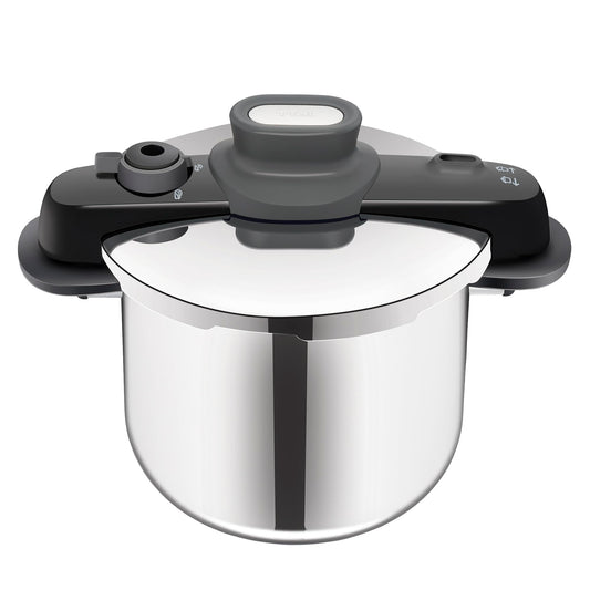 Olla de Presión T-fal Acero Inoxidable 8 Litros con Seguridad Mejorada