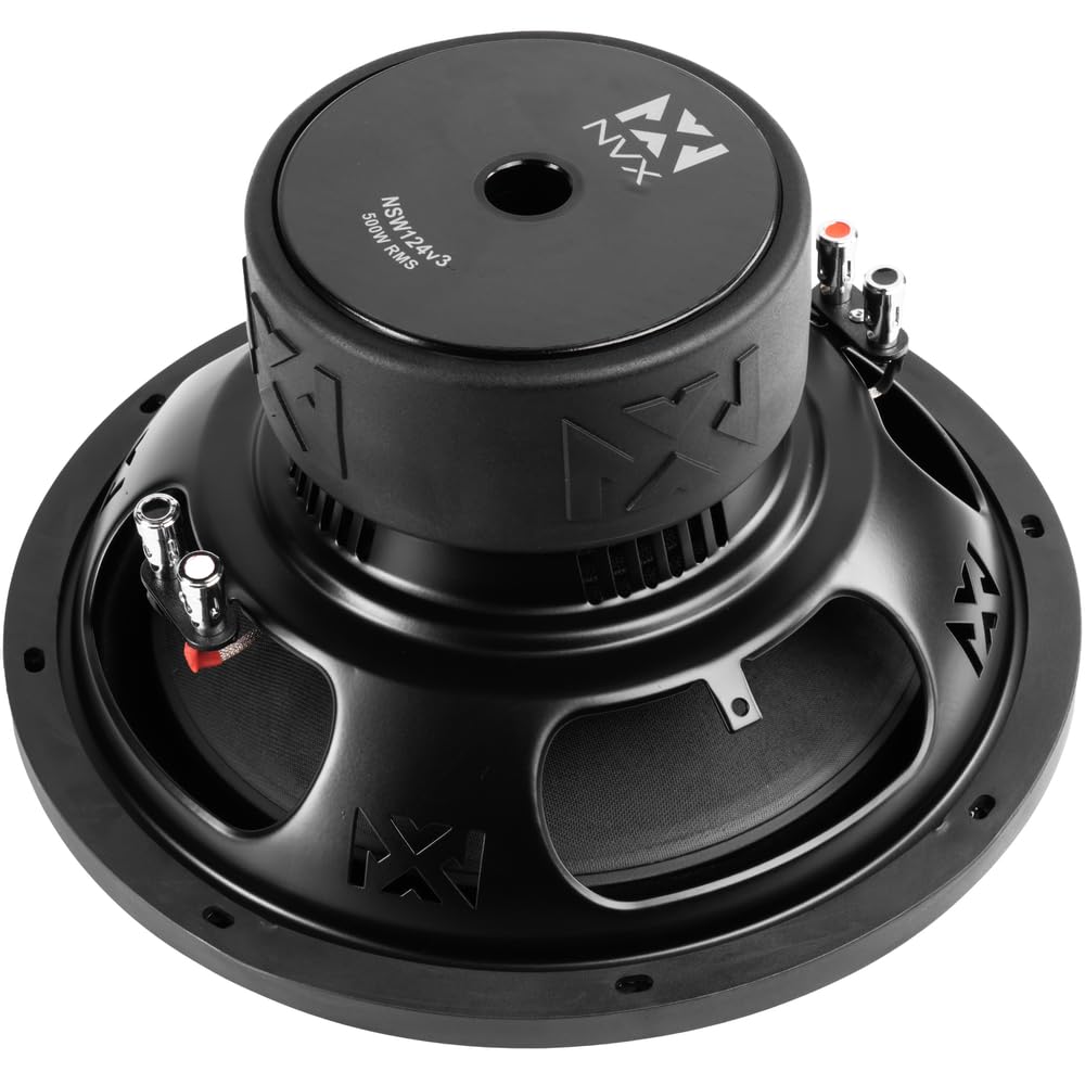 NVX NSW102 Versión 3 (NSW102v3) 1000W Pico (500W RMS) N-Series v3 10" Subwoofer Dual 2-Ohm para Automóvil de 25.4 cm