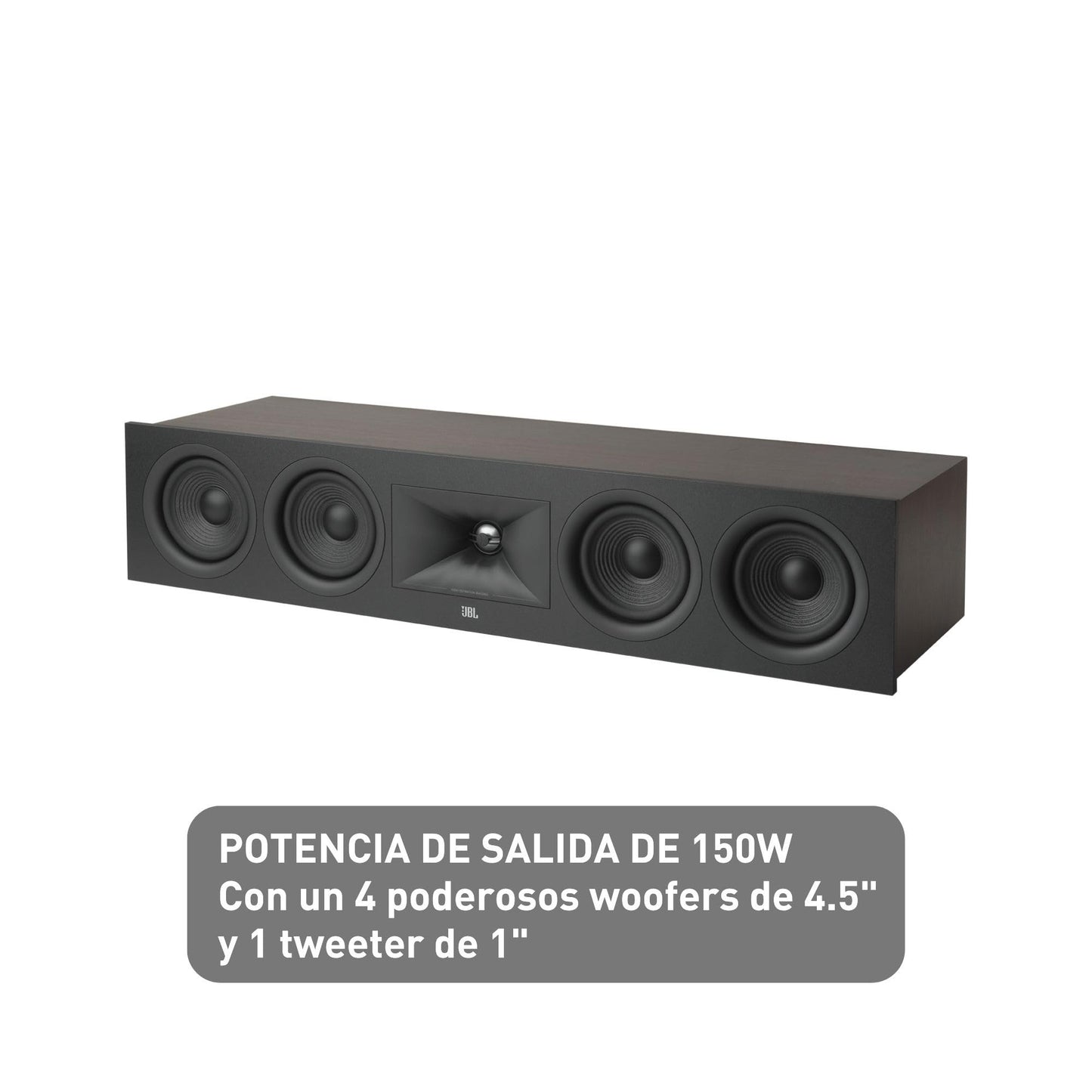 JBL Bocina Stage 245C de Canal Central 2.5 Vías, HDI, 4 Woofers de 114 mm, Tweeter de 25 mm - Negro
