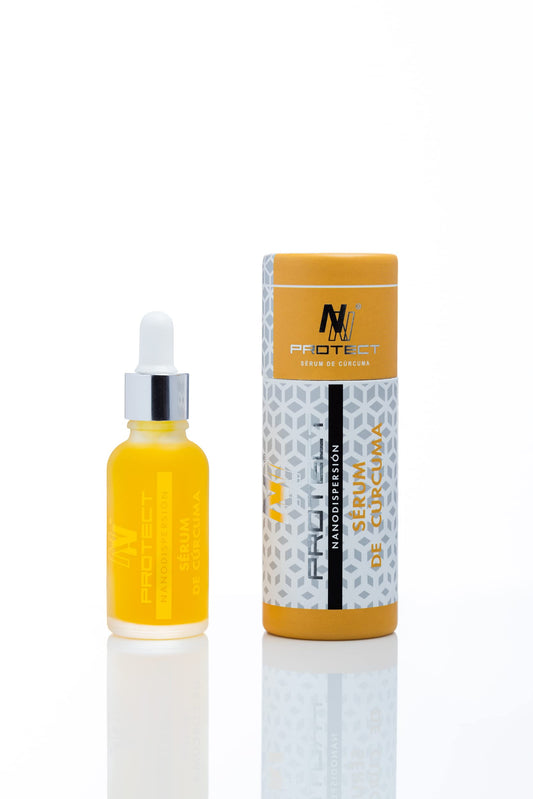 NN PROTECT | Serum con extracto de cúrcuma + Ácido hialuronico puro al 1.5% + colágeno + elastina 30 ml