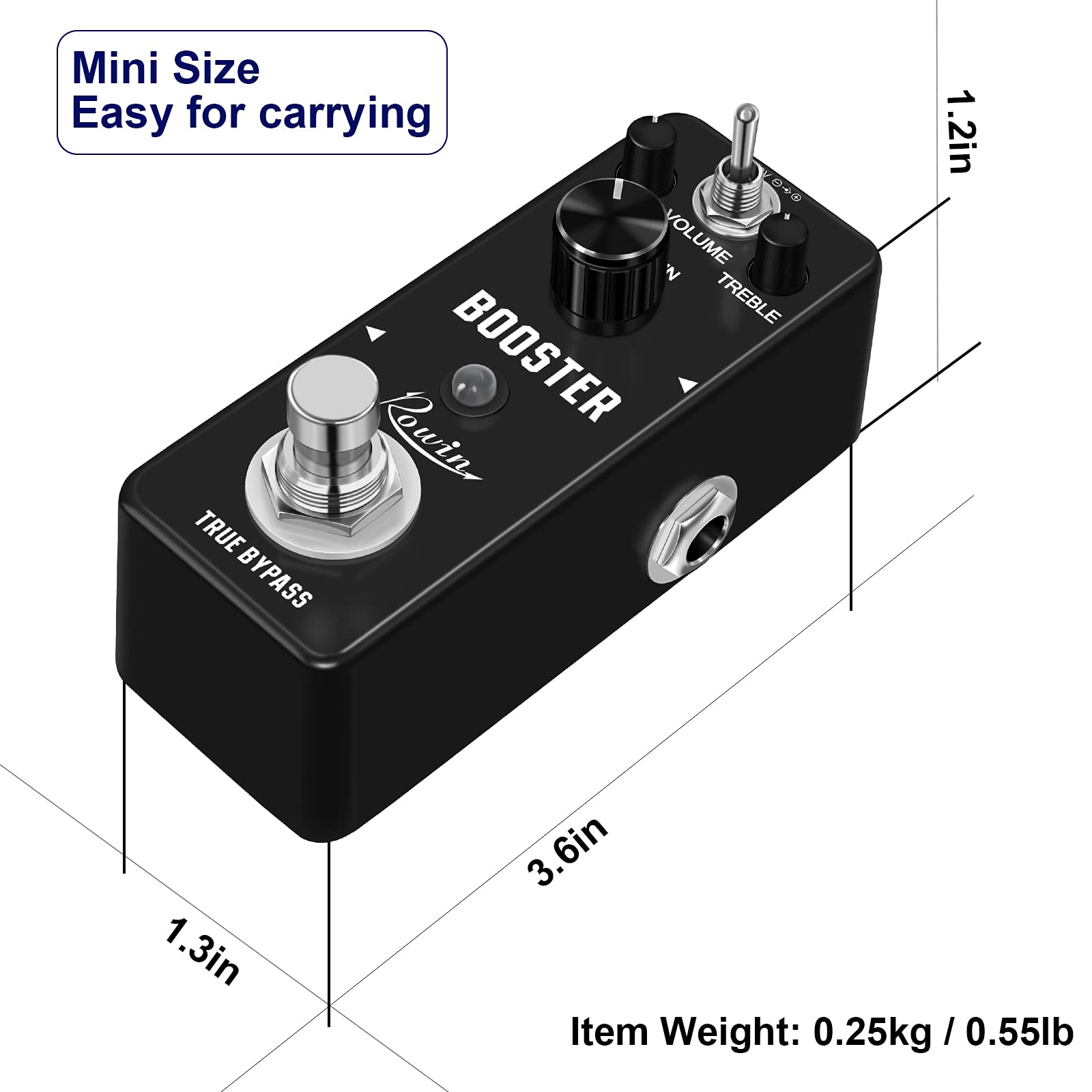 Pedal Booster Rowin Distorsión Verdadera LEF-318