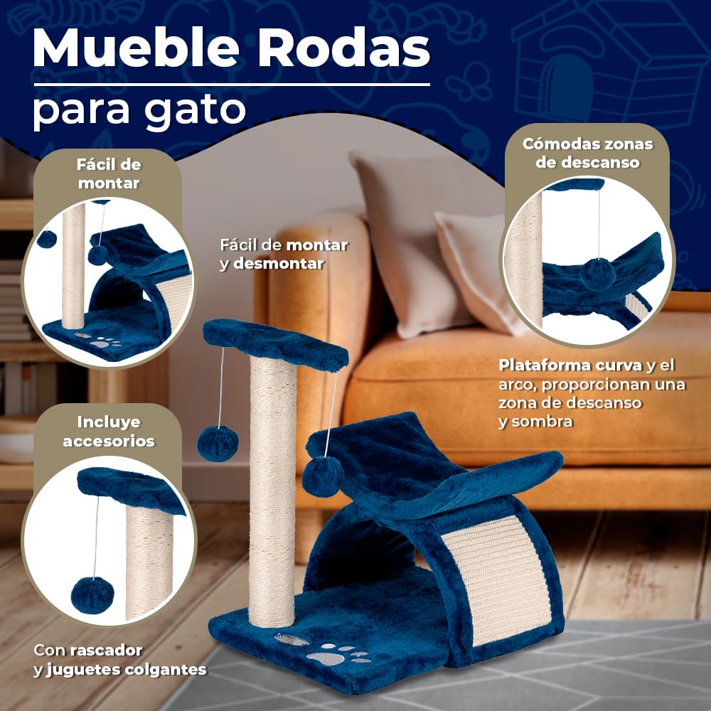 Fancy Pets Mueble/Racador para Gato Rodas de 45 Centímetros de Altura