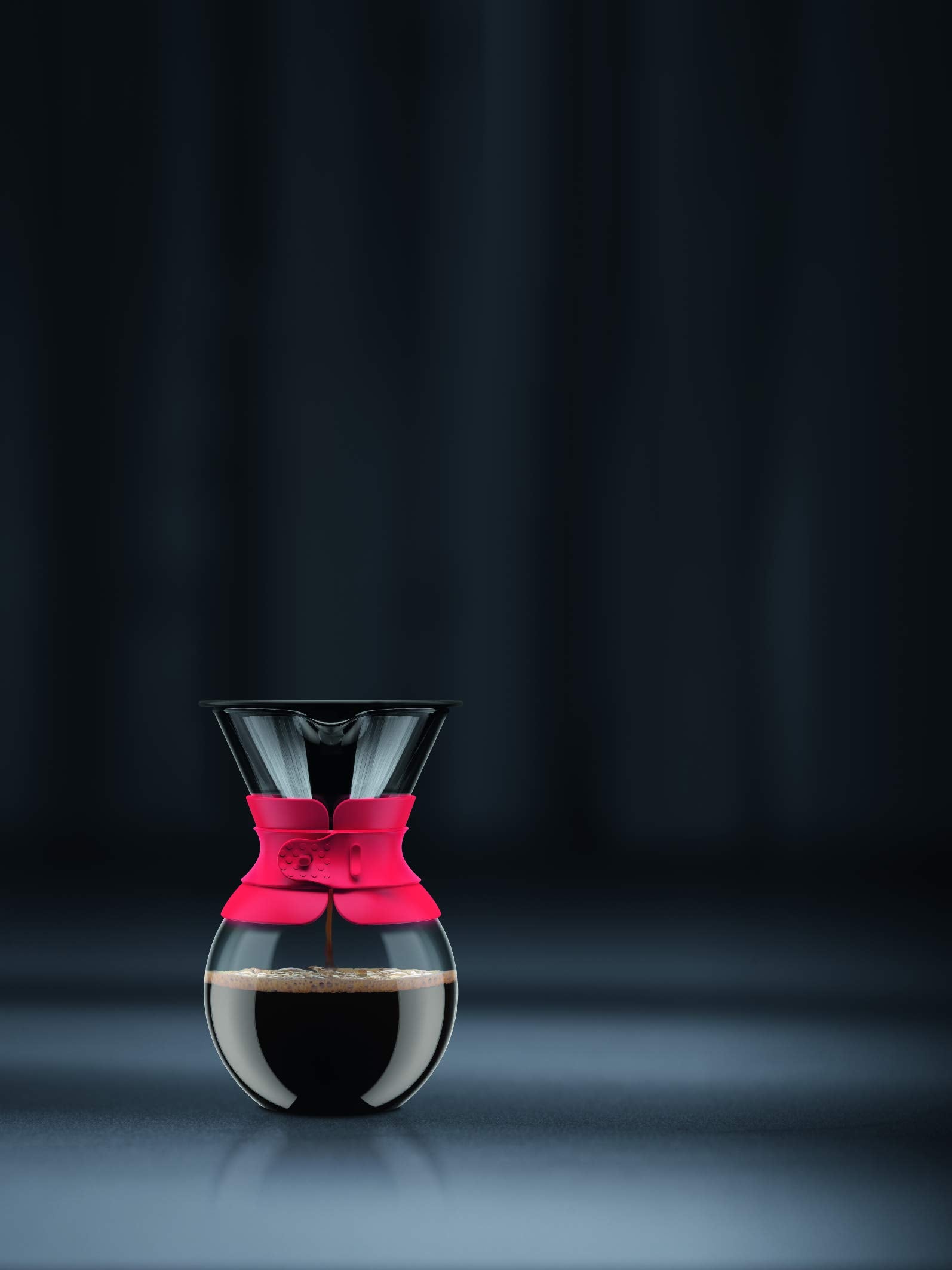 Bodum Pour Over Coffee Maker with Borosilicate Glass Carafe and Stainless Steel Permanent Filter
