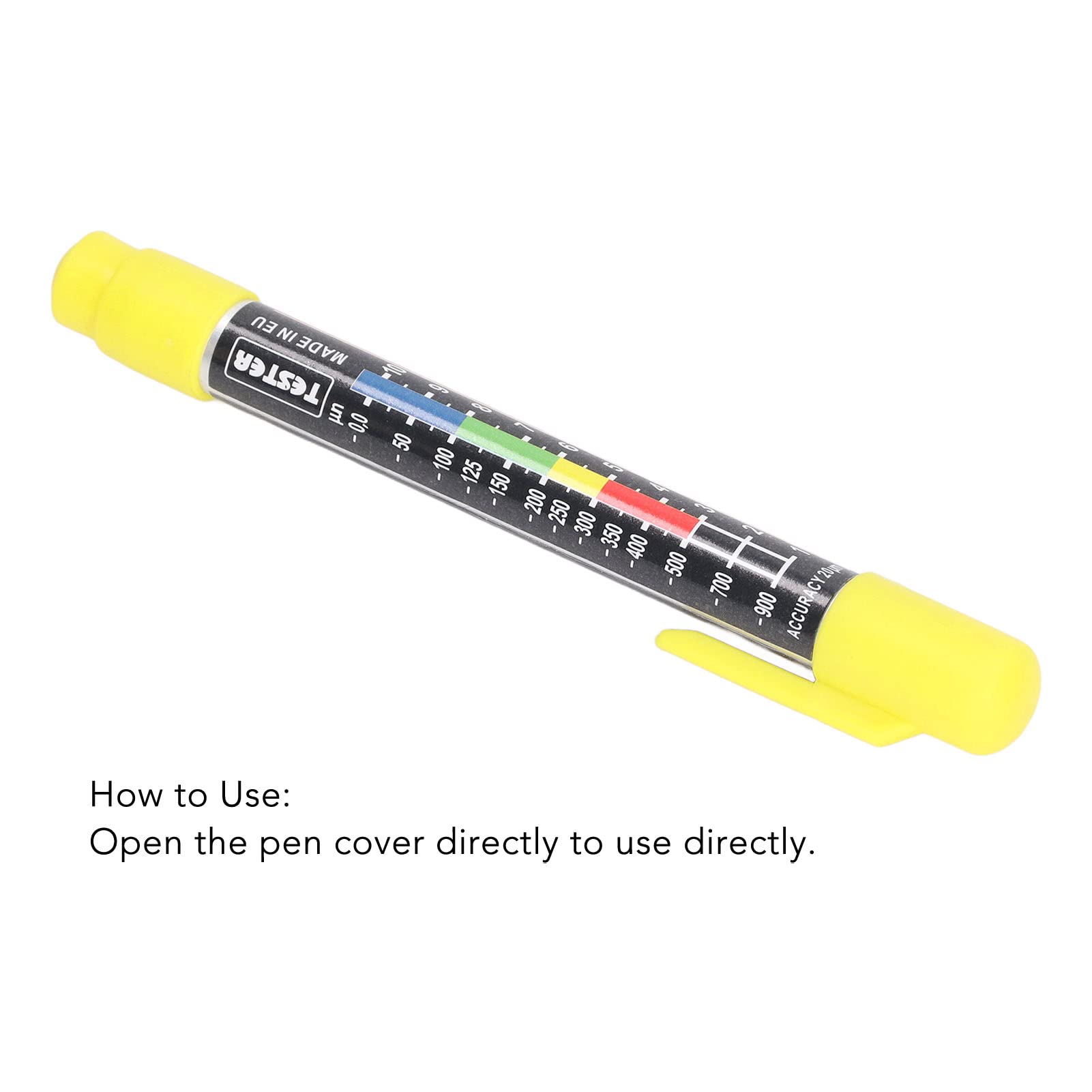 LiebeWH Probador de Espesor de Pintura Pluma de Prueba de Revestimiento de Coche Resistente al Agua Herramienta de Prueba de Pintura de Coche Punta Magnética para Automóvil, iqs8d7tomg