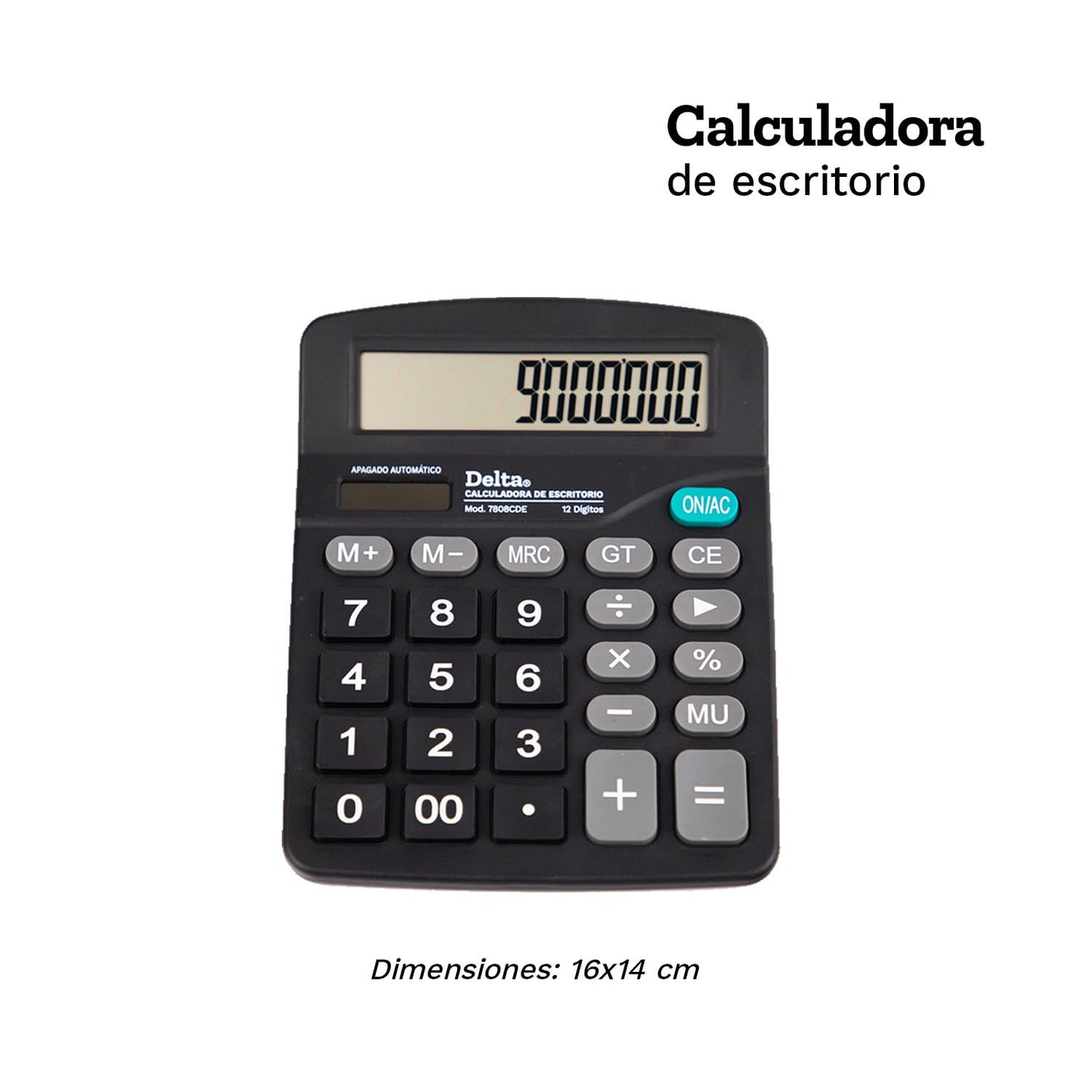 BARRILITO Calculadora de Escritorio. 12 dígitos 7808CDE