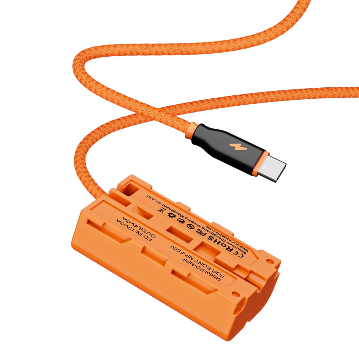 ZGCINE - Cable USB-C PD a batería falsa NPF (Cable trenzado)