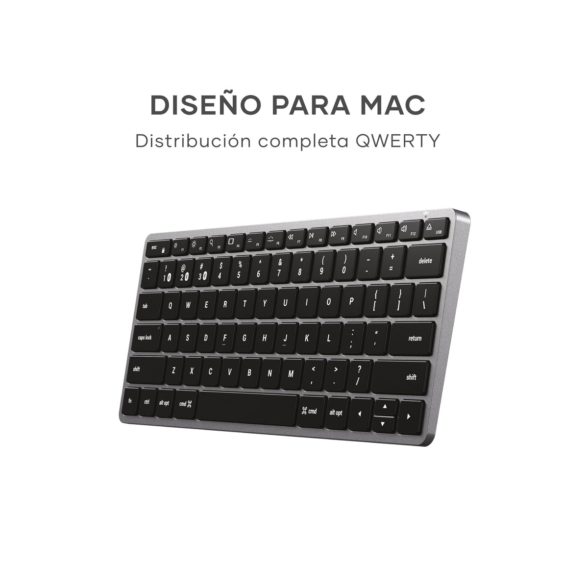 Teclado Bluetooth SATECHI Gris Espacial Retroiluminado Slim X1