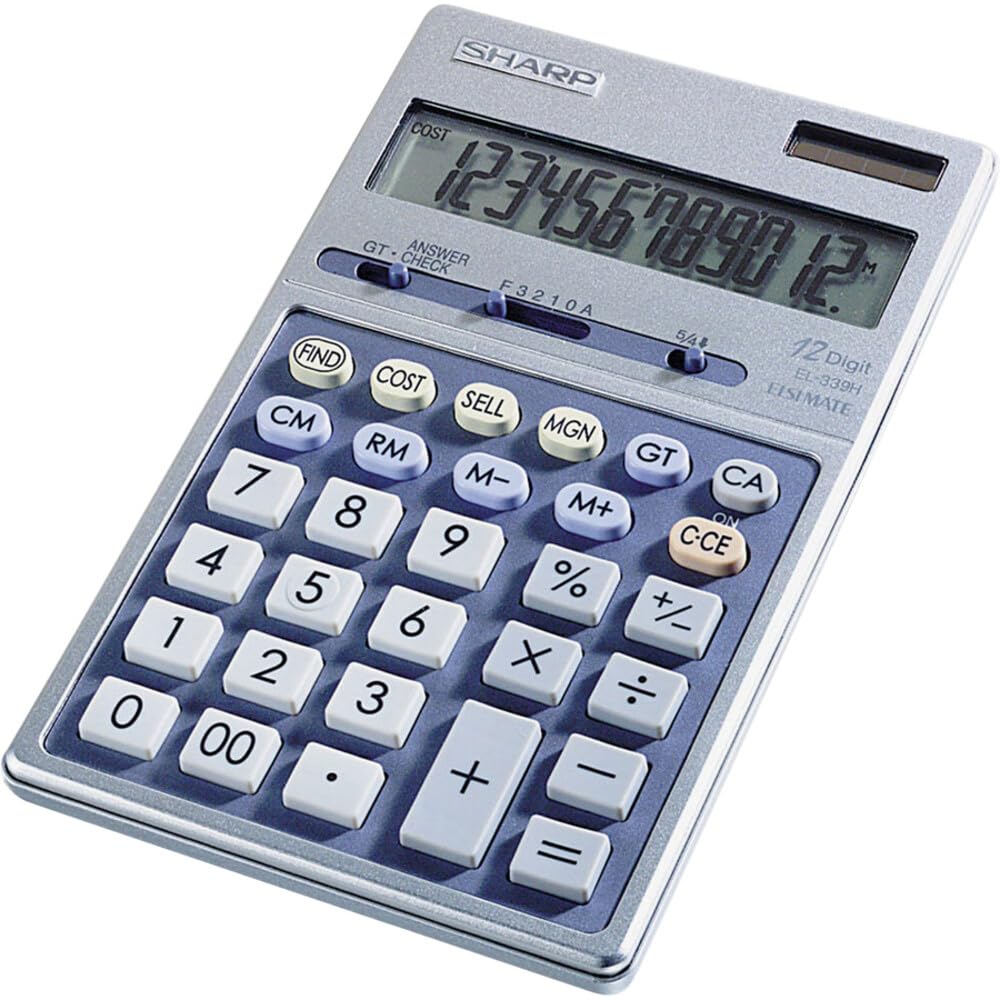 Calculadora Ejecutiva Sharp 12 Dígitos Parte Superior Metálica