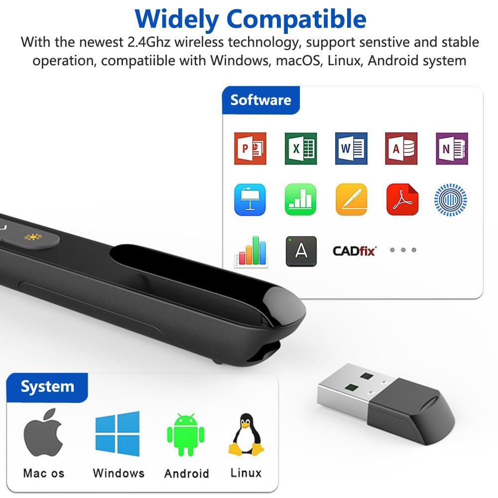 Presentador Inalámbrico TOPOST Compatible con Windows y Mac