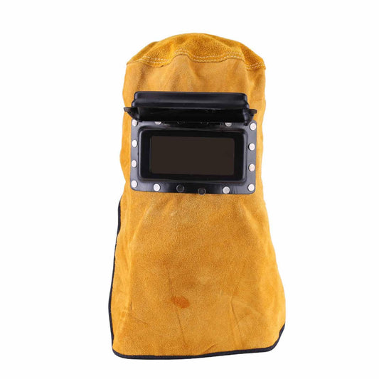 Greensen Máscara de Protección para Casco de Soldadura, Lente Transpirable Resistente Al Calor, Ajuste Rápido, Protección Completa para Trabajadores de Soldadura Cuero de Vaca