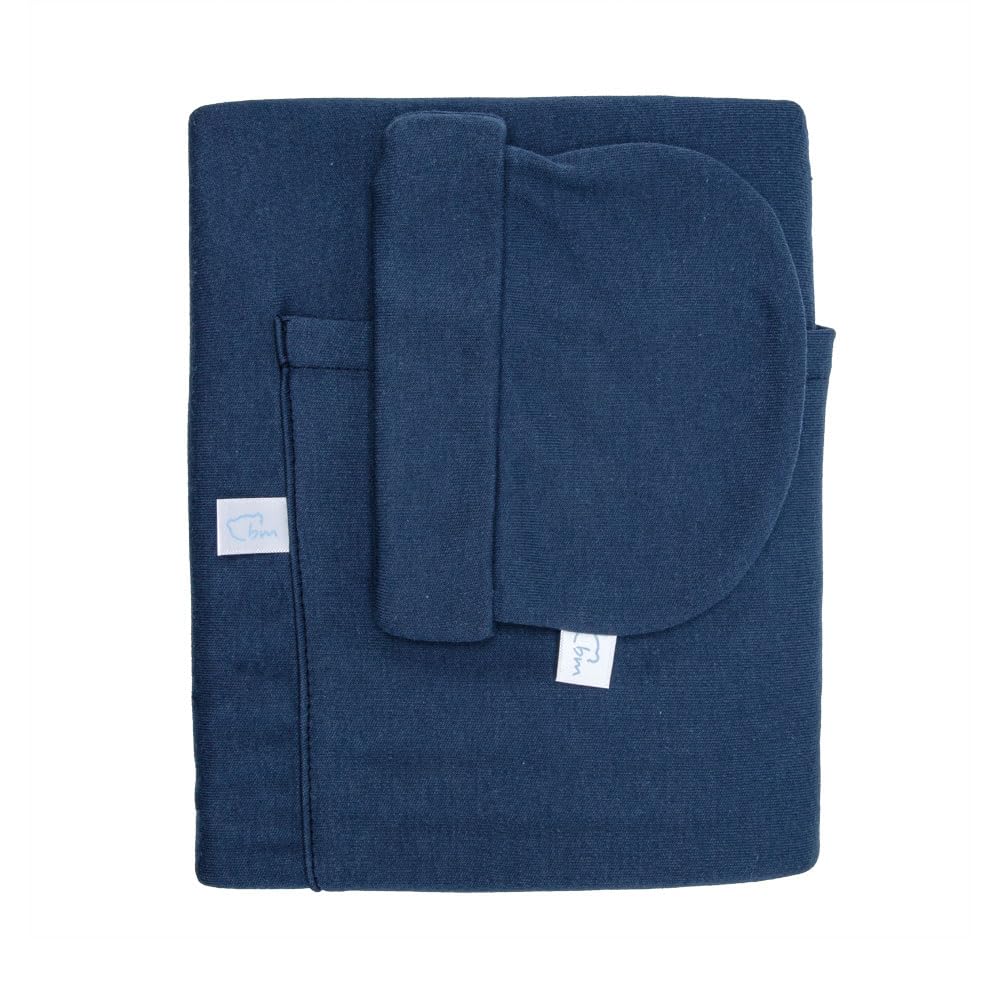 Baby Mink Fular Portabebé para Recién Nacido, Rebozo Ergonómico Suave para Cargar Bebé (Azul Marino)