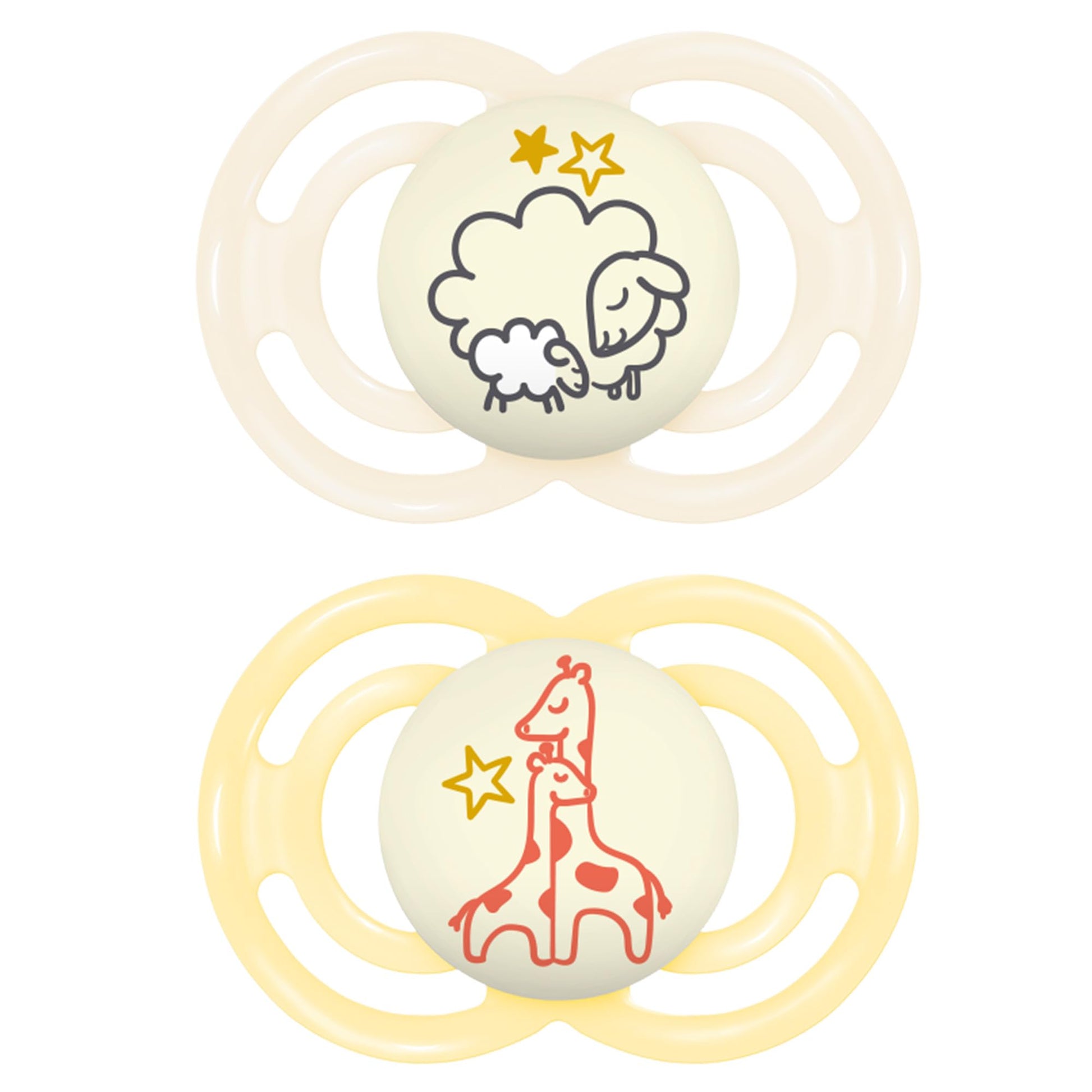 MAM Perfect Night 2 Piece Baby Pacifier, Unisex, 6+ Months