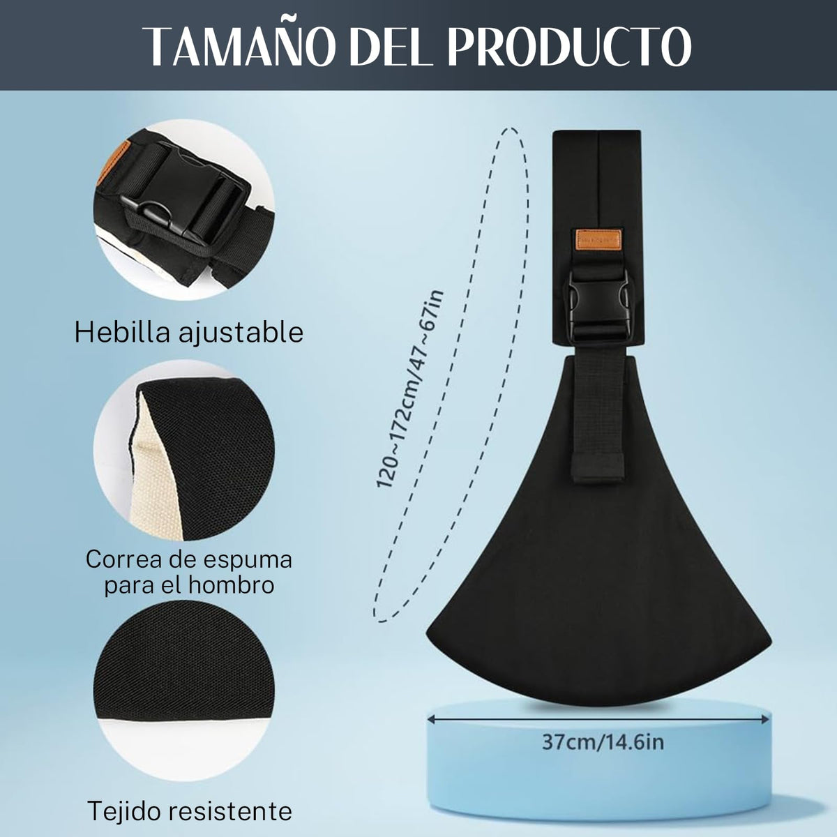 Niños Portador,Niños Portador Ajustable,Asiento Ergonómico Antideslizante para la Cintura,con Capacidad para Soportar Entre 10 y 30 Libras (Negro)