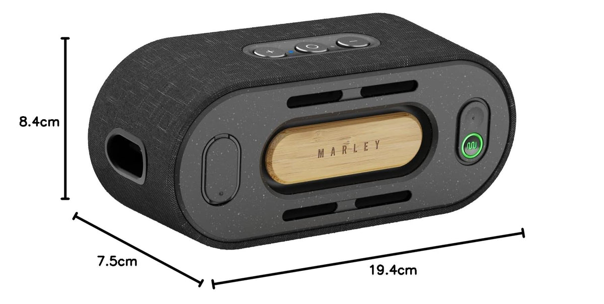 Altavoz Portátil House of Marley Negro con Conectividad Bluetooth y Materiales Sostenibles