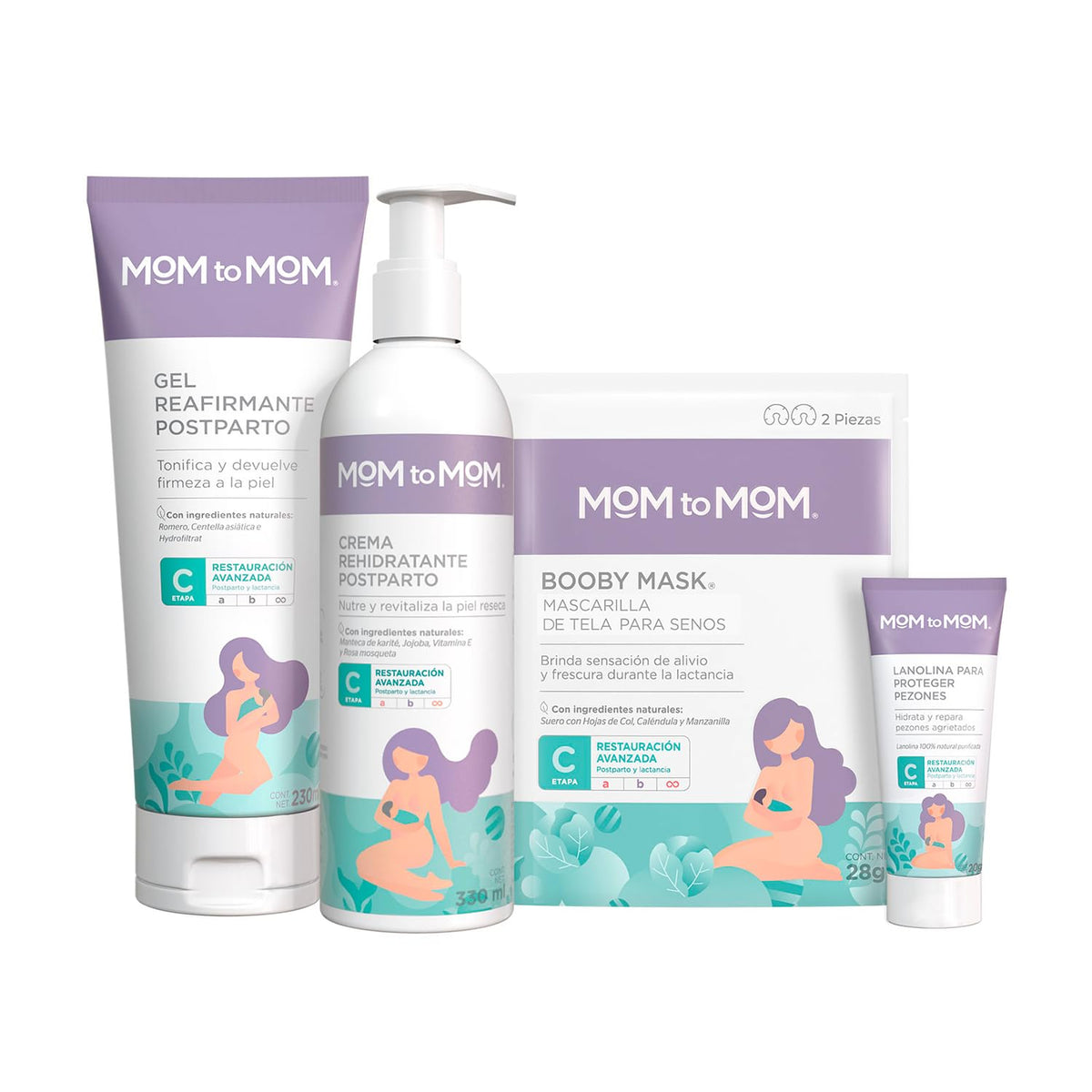 MOM to MOM Kit Cuidados para la Etapa del Postparto y Lactancia