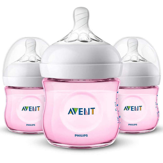 Botellas Naturales Philips Avent Rosa Paquete de 3