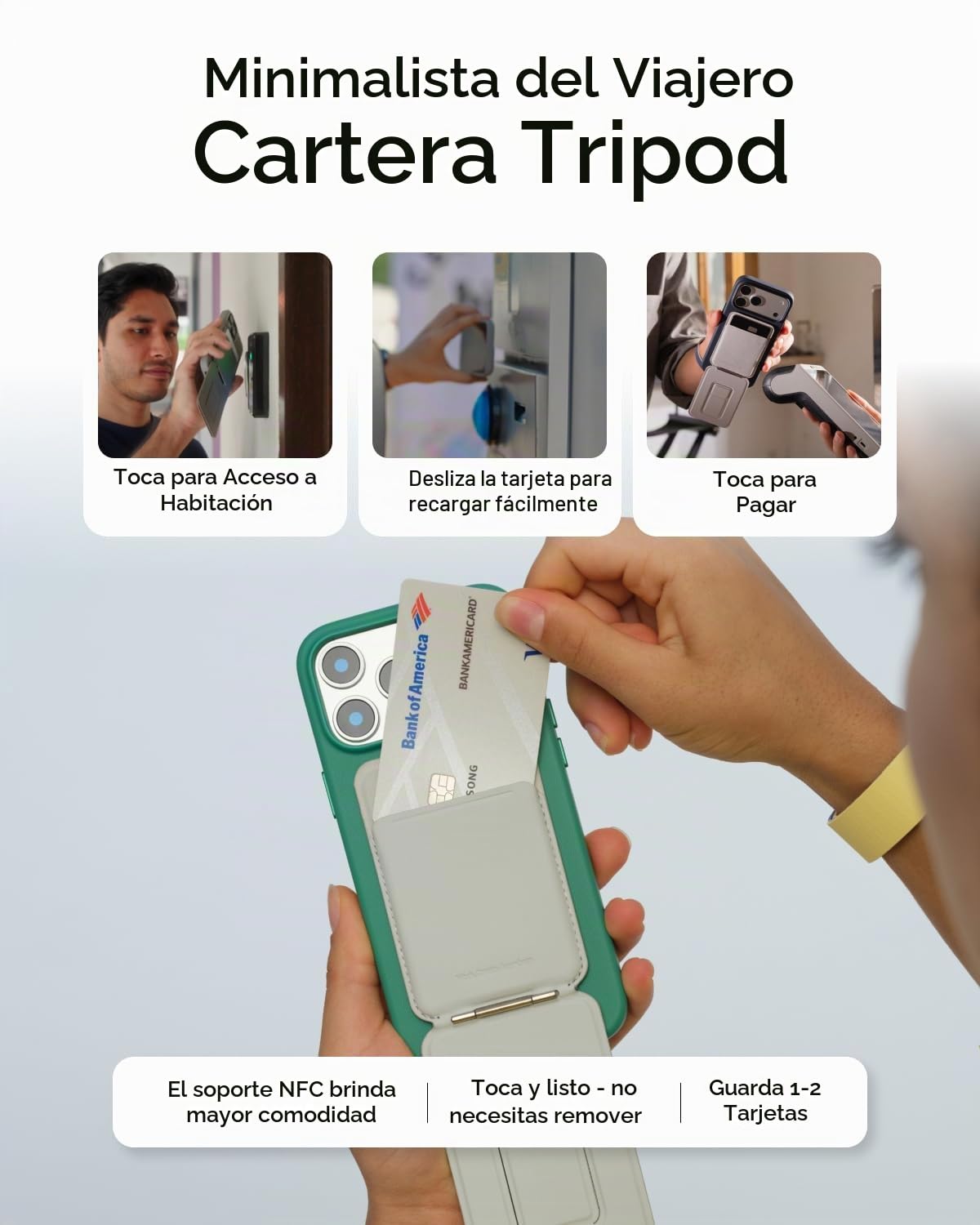Portafolios de Trípode MOFT MagSafe Find 4 en 1 Rastreable para Selfie
