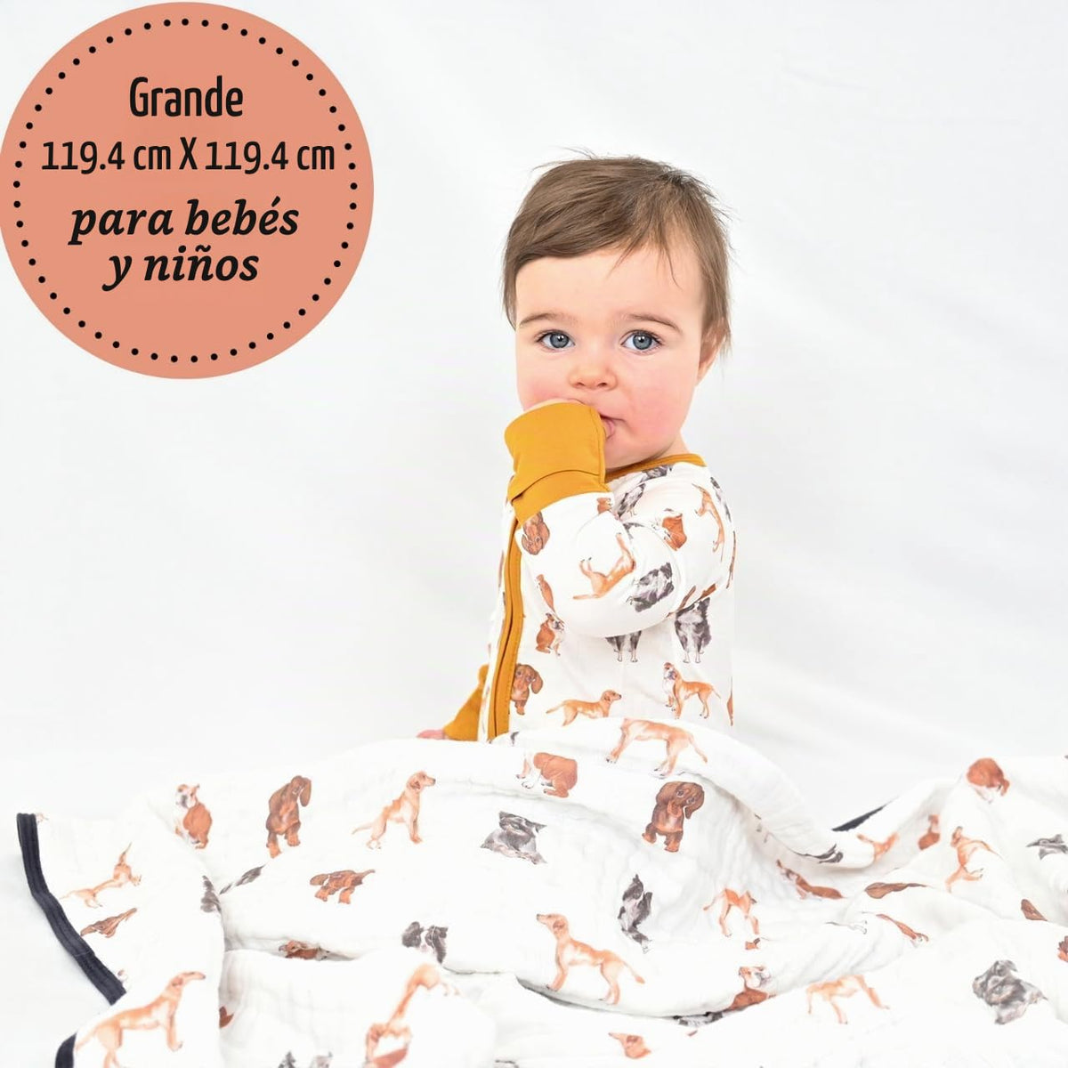 LollyBanks - Manta de muselina para bebé, 100% algodón orgánico