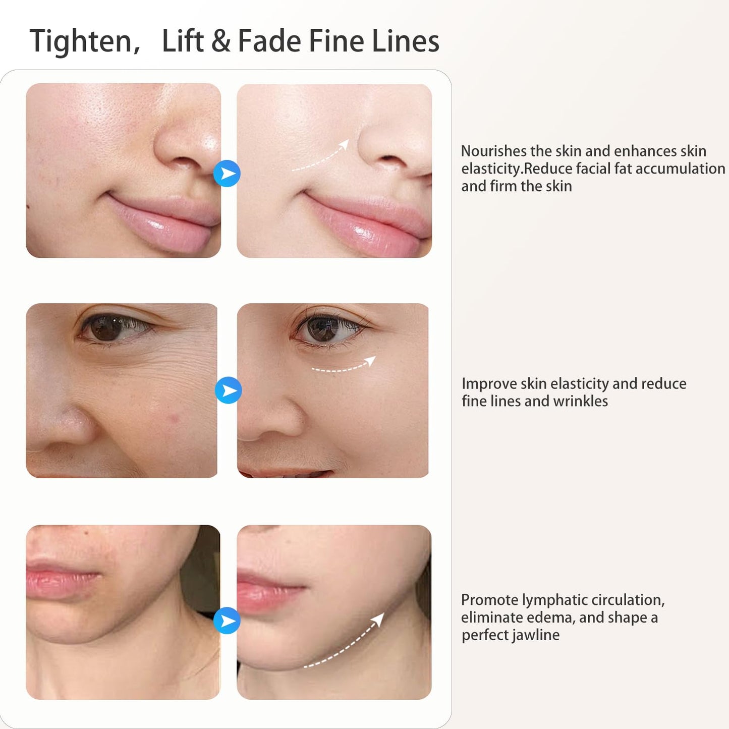 CENXIGO Masajeador de drenaje linfático 3 en 1, ventosas para contorno facial, luz roja, herramienta para reafirmar la piel facial, reductor de papada.