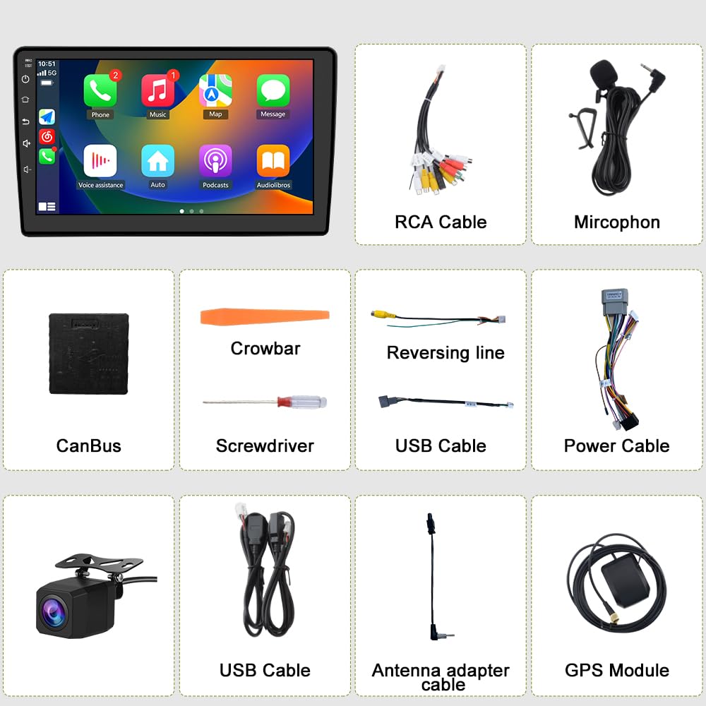 Radio estéreo de coche para Jeep Wrangler JK 2007-2018 Dodge Ram Android 13 con inalámbrico CarPlay Android Auto