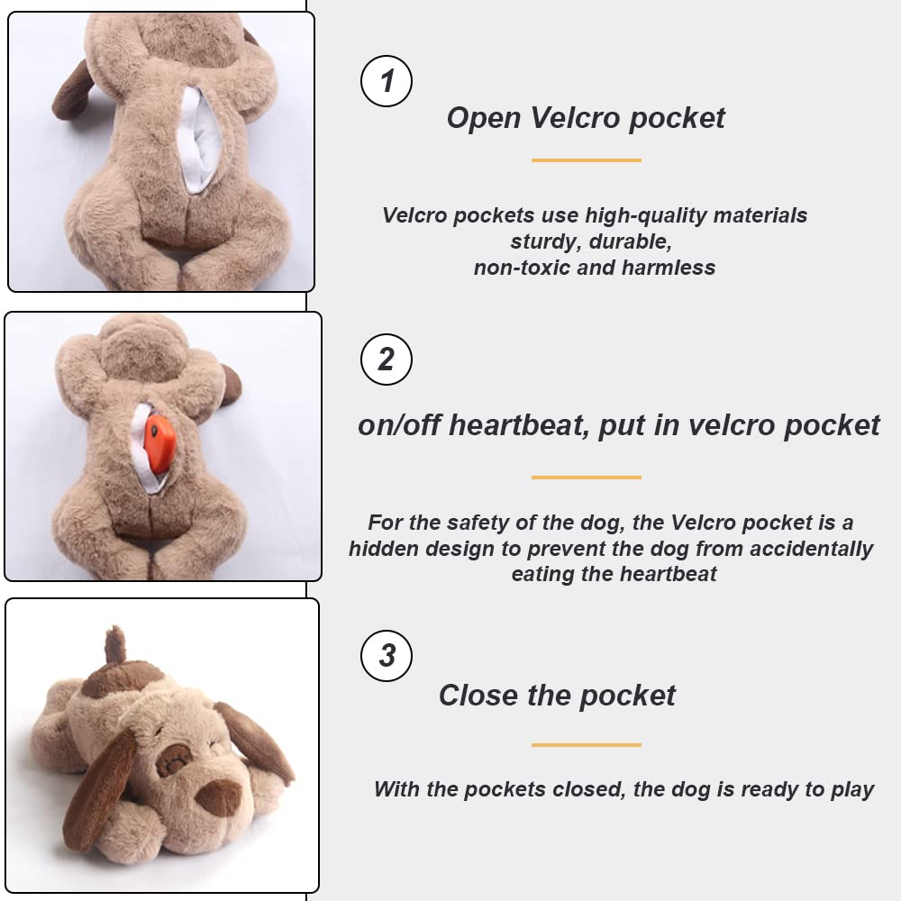 Beverly Shark Puppy Heartbeat Toy Dog (marrón)