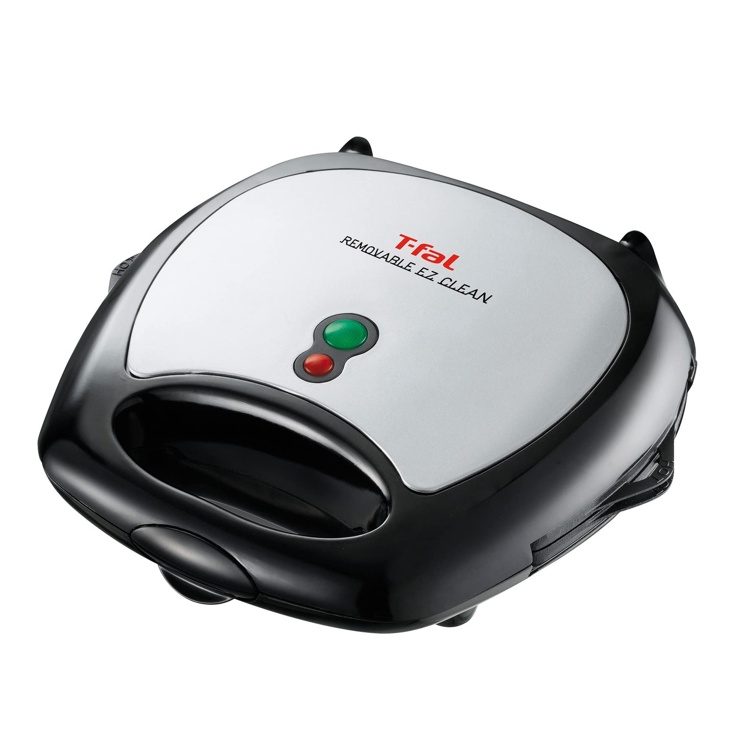 Sandwichera y Wafflera T-fal Negro Plateado 2 en 1 con Placas Antiadherentes Removibles Seguridad Lavavajillas