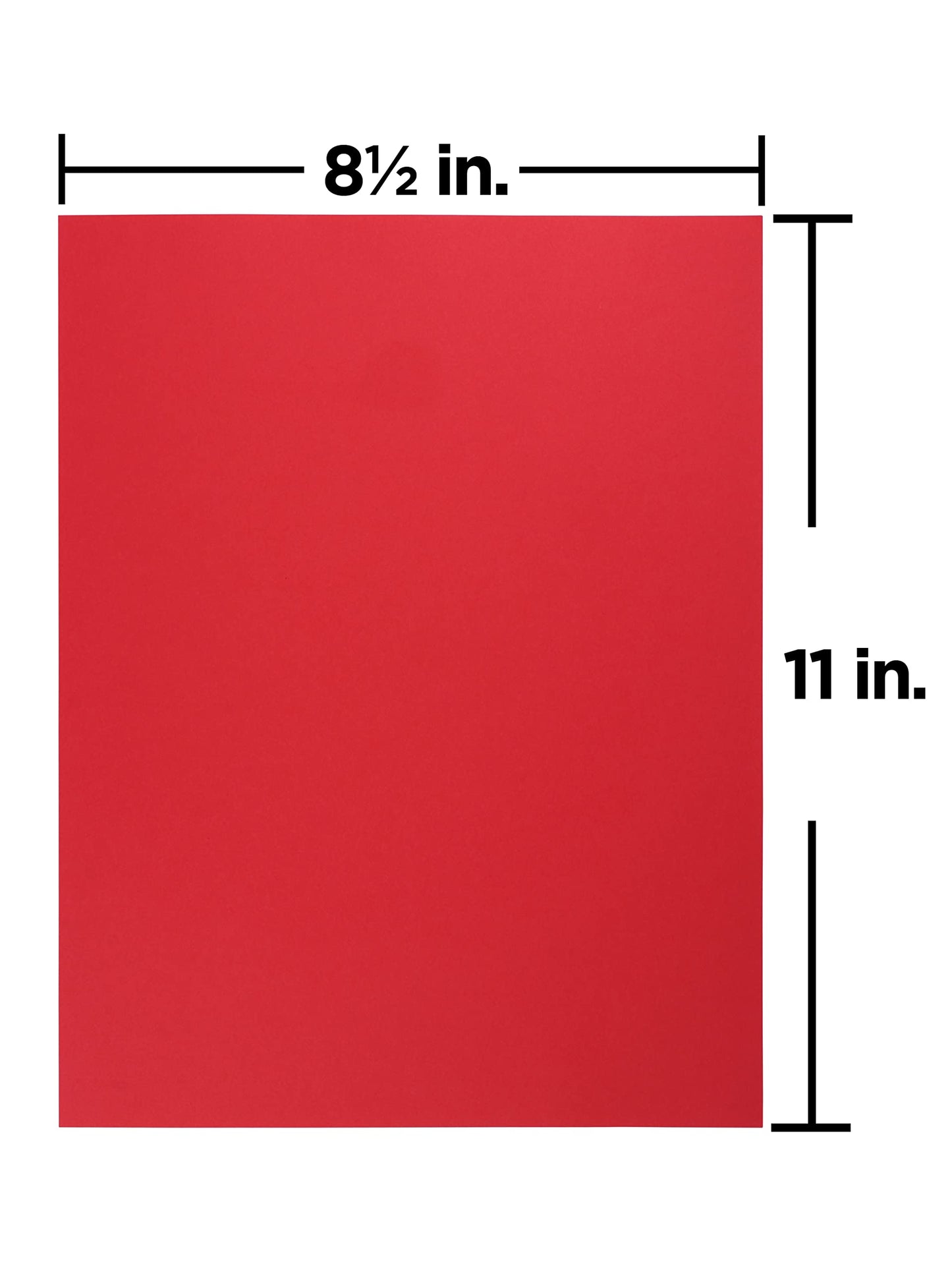 JAM PAPER Papel de color de 25 libras, 90 g/m² (60 lb). Texto) - 8,5 x 11 - Rojo reciclado - 100 hojas por paquete