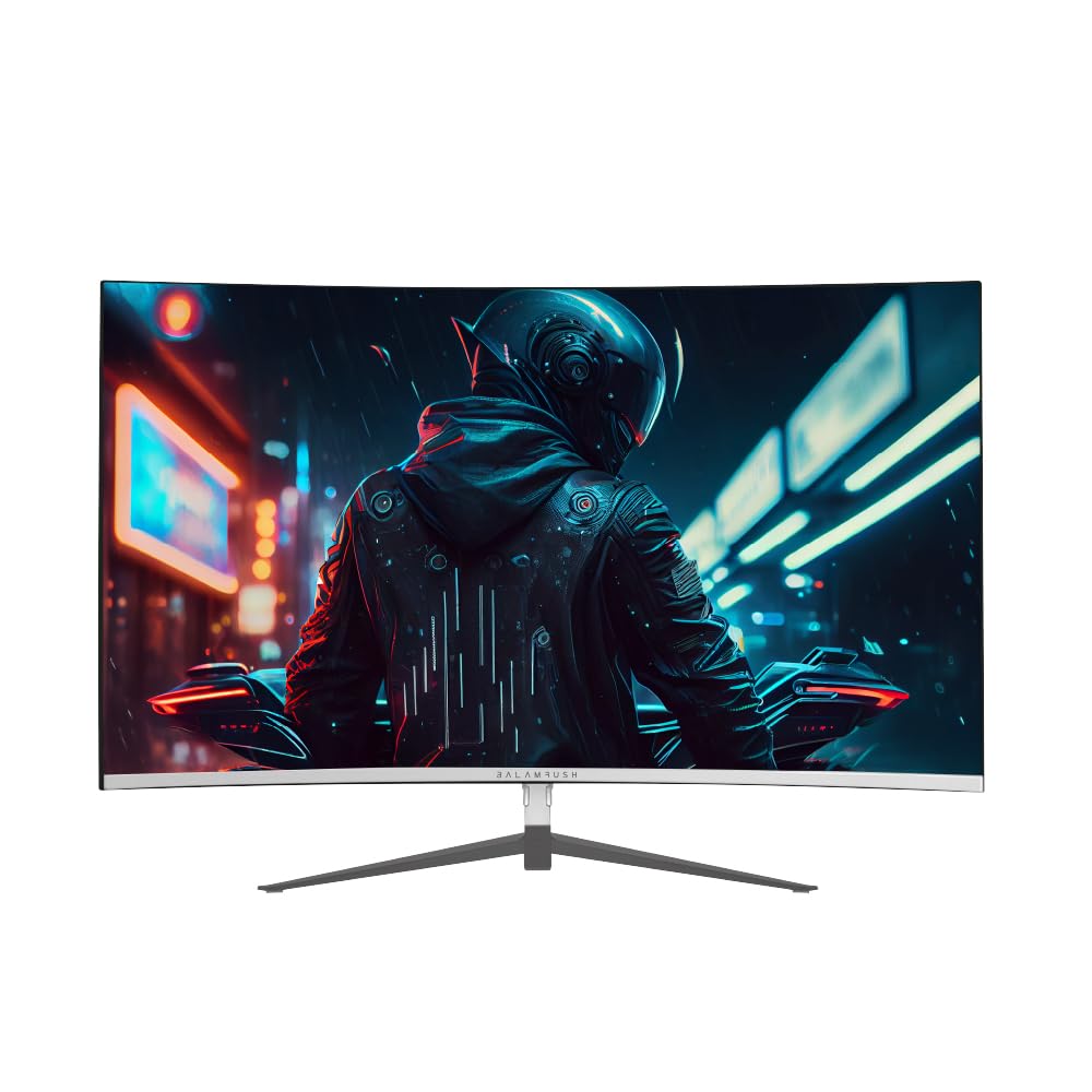 Balam Rush Monitor Gamer Curvo 27" VA/Ultra Earth II MGM27C / FHD R1800 / 180Hz / 1ms / F-Sync/G-Sync/Flicker-Free / 1xHDMI 1.4 + 1xDP 1.2 + 1xTipo C Display + 3.5 mm/VESA 100mm / Legend PEM Blanco