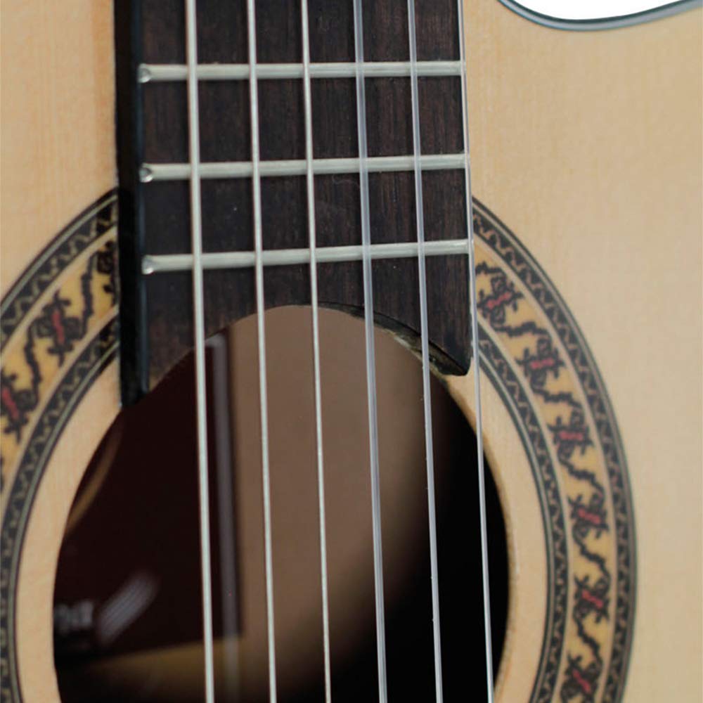 LA SEVILLANA - Guitarra Electroacústica UA-2CEQ color natural terminado gloss