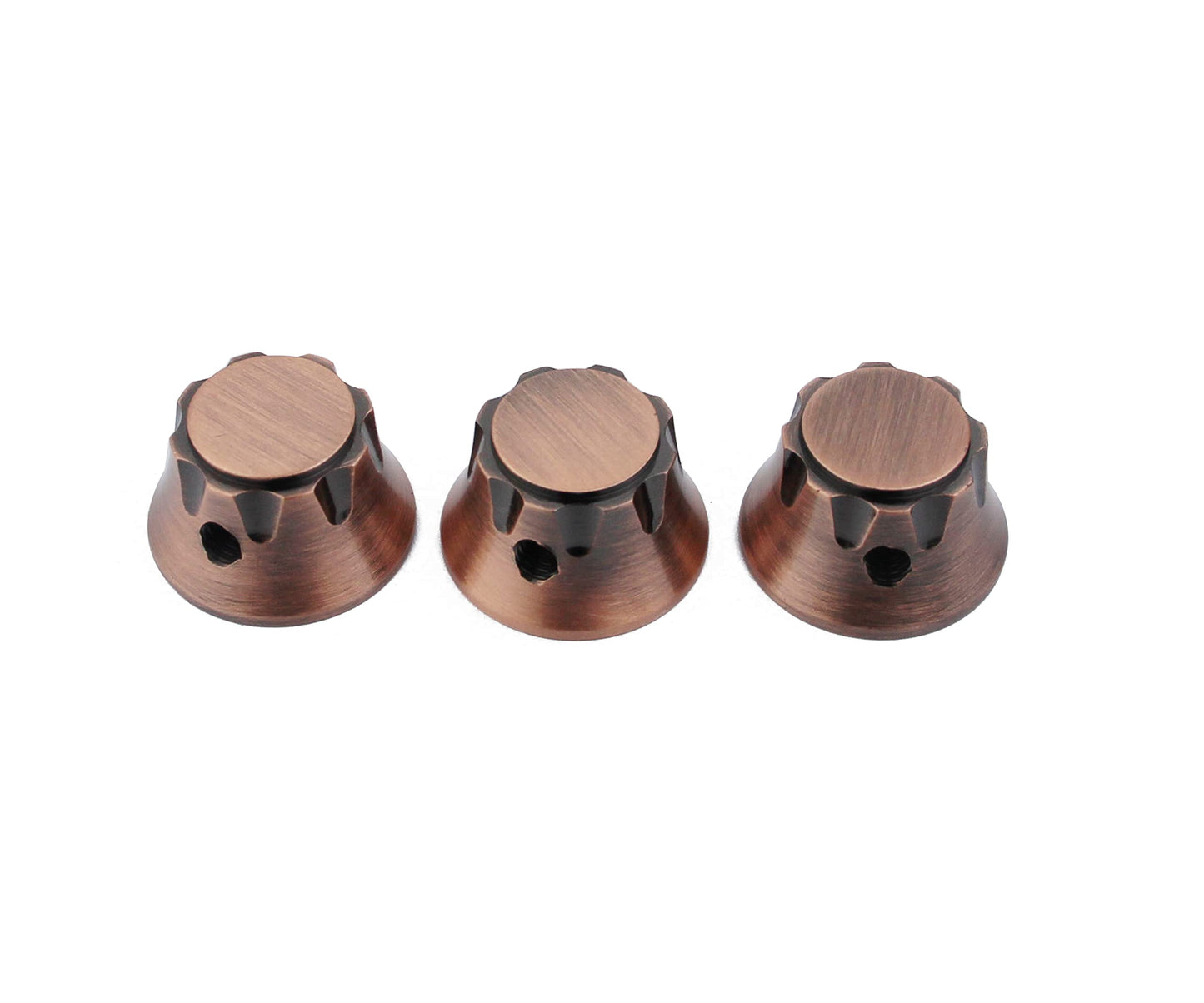 Guyker - Perillas de control de potenciómetro para guitarra de 6 mm de diámetro Ollas de eje – Latón Bell Cap Speed Tone Volume Knob piezas de repuesto para guitarra eléctrica o bajo de precisión –