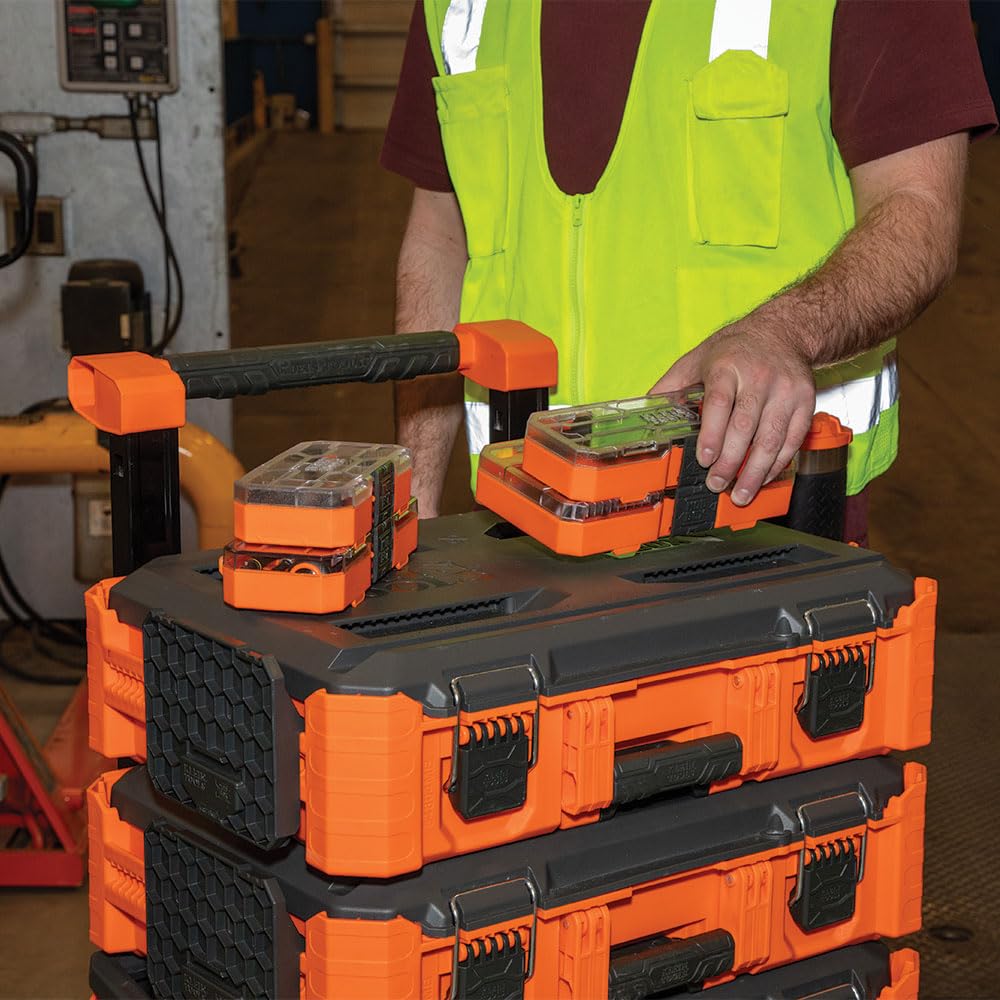 Klein Tools 32501HD KNECT - Juego de destornilladores multipuntas y tuercas con clasificación de impacto de 46 piezas con funda MODbox, 39 bits, 4 destornilladores de tuerca, soporte de brocas, mango