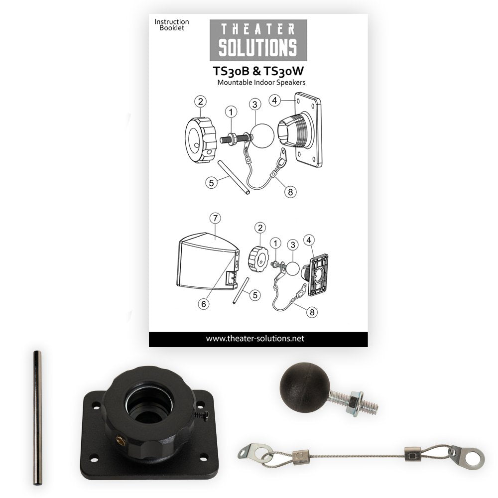 Parlantes Montables Theater Solutions Negro 2.5 Pulgadas Paquete de 2