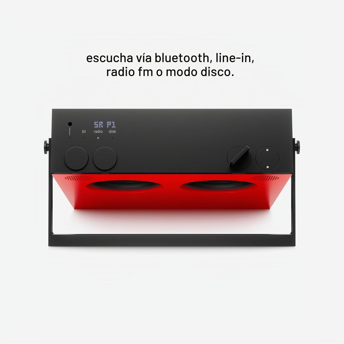 Altavoz Estéreo Inalámbrico Bluetooth Teenage Engineering Rojo con Radio FM y Batería Recargable de Larga Duración