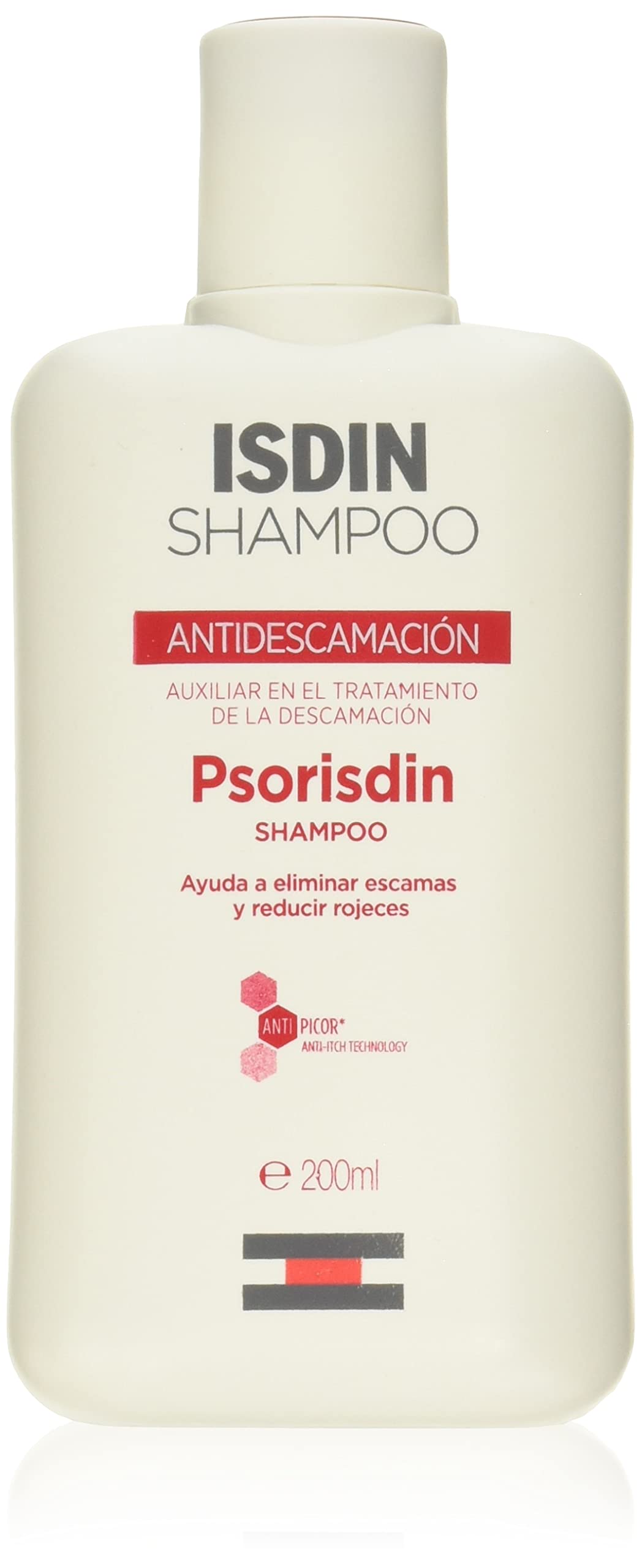 ISDIN Psorisdin champu antidescamacion, elimina escamas y reduce rojeces, 200ml