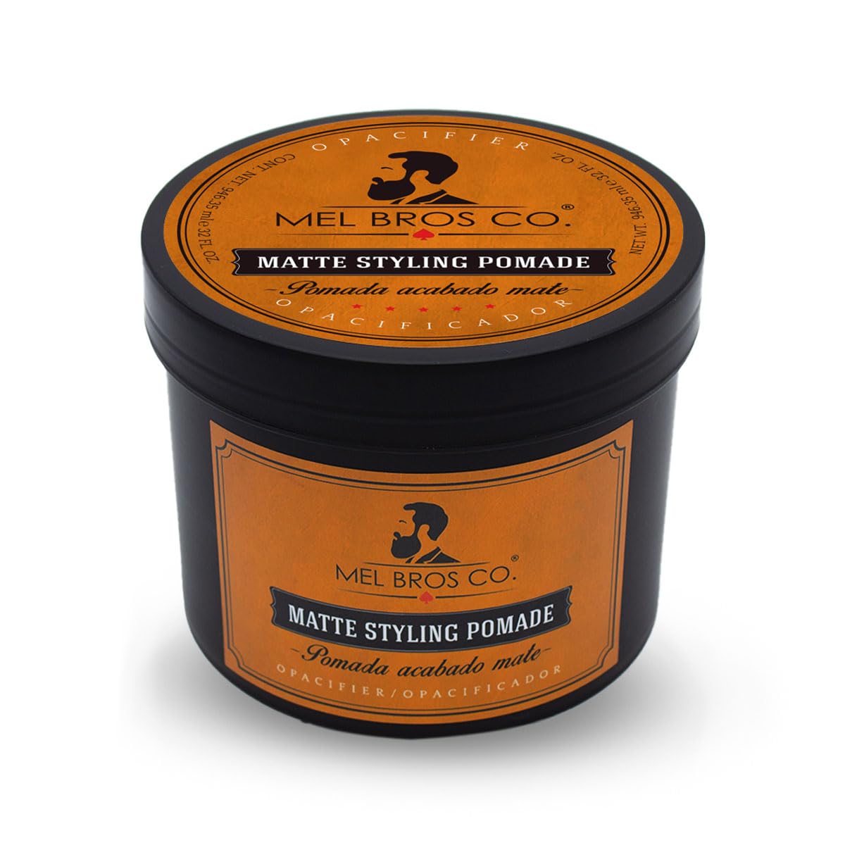 MEL BROS CO. - Matte Styling Pomade - Pomada acabado Mate EXTRA FIJACIÓN, apariencia sin brillo, matiza el cabello, moldea tu estilo. (32 oz / 946.35 ml)