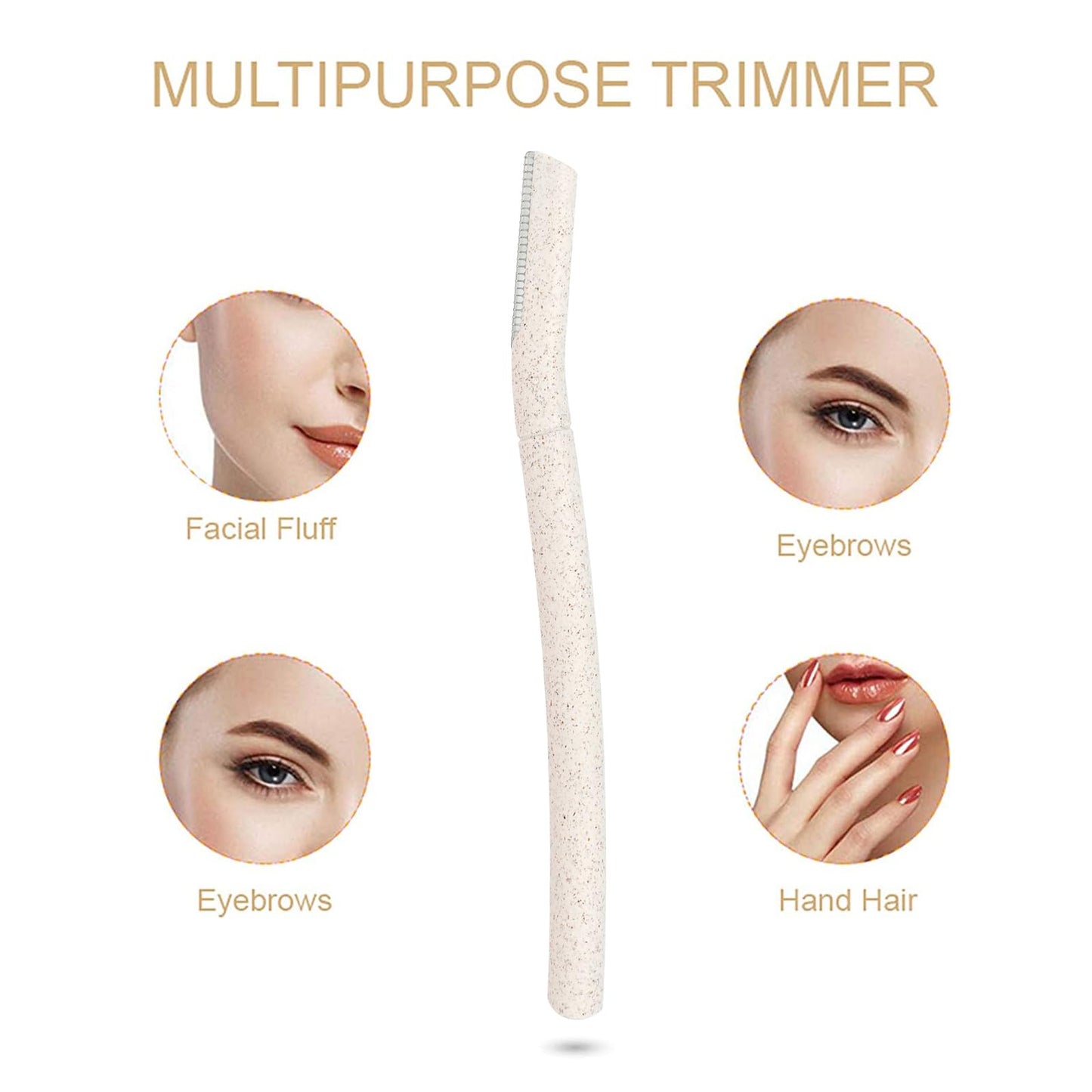 ChaosssCo Maquinilla de afeitar facial antivellos, recortadora de cejas, herramienta profesional de dermaplaning exfoliante, afeitadora de vello facial y cuidado de la piel multiusos para el hogar par