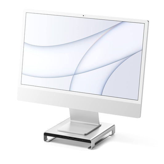 Soporte de Aluminio SATECHI Plata con Conectividad Tipo-C para Apple Studio Display e iMac