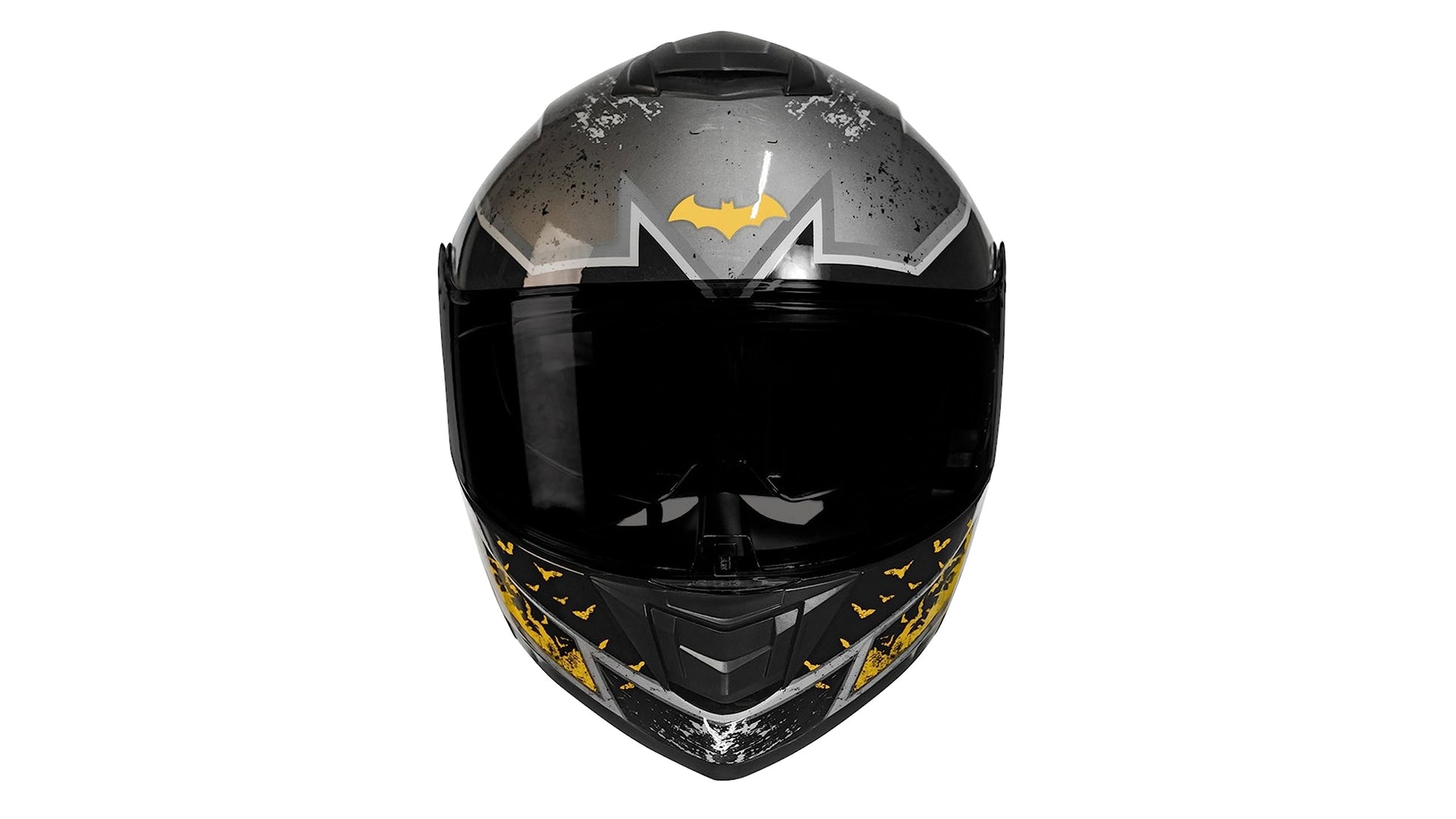 KOV Casco Batman Zero Amarillo ABATIBLE con LED DC Comics Certificado Dot (L)