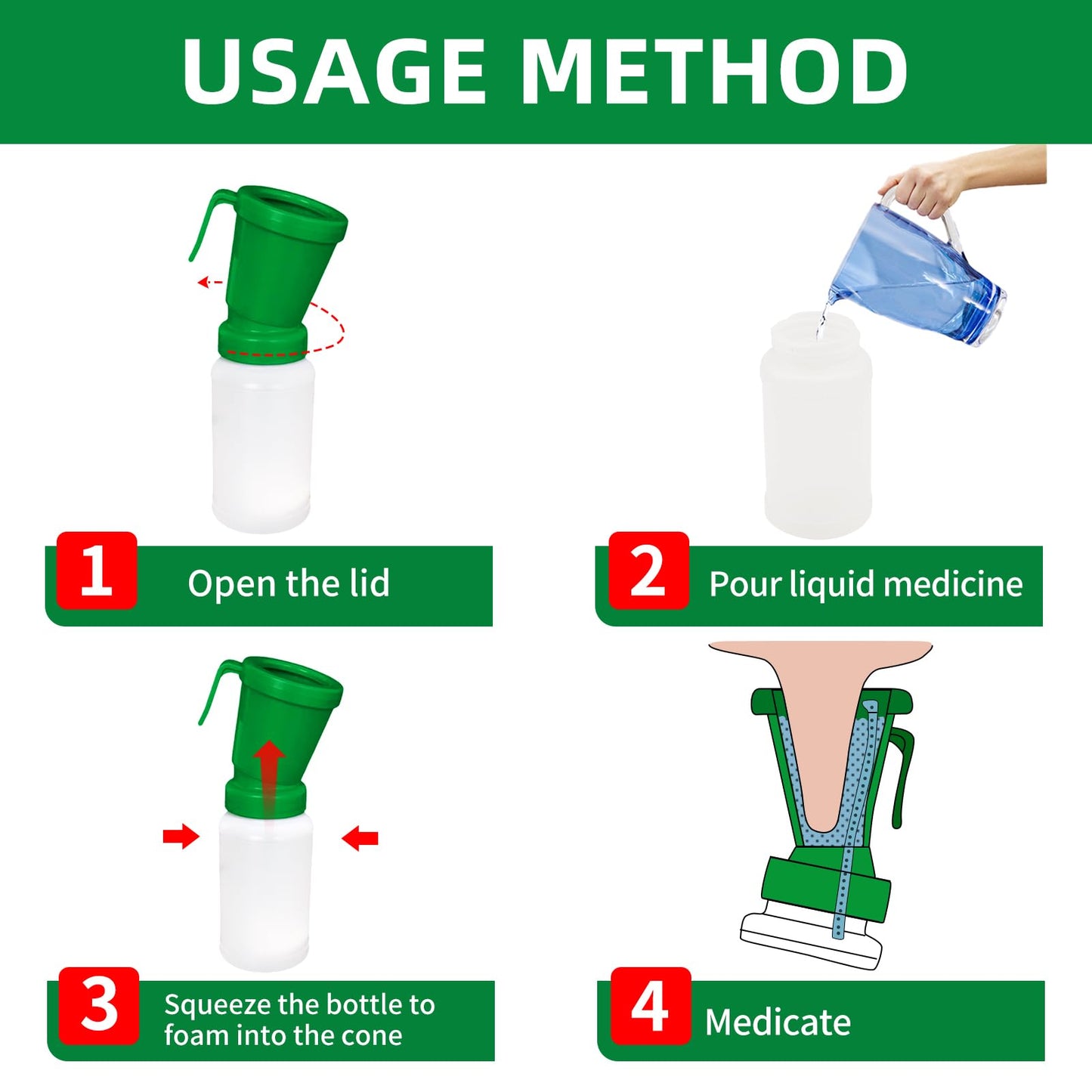Paquete de 3 tazas de tetina, desinfección de limpieza de pezones sin reflujo, taza de inmersión para vaca, oveja, cabra, tetina sin retorno, 300 ml (verde)