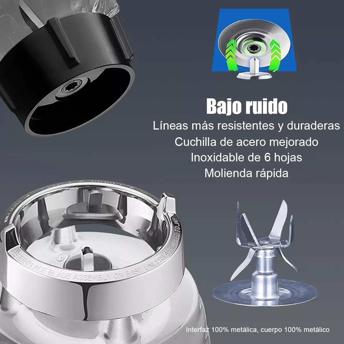 Licuadora Profesional EWTTO 700W Vidrio 4 Velocidades Multifunción